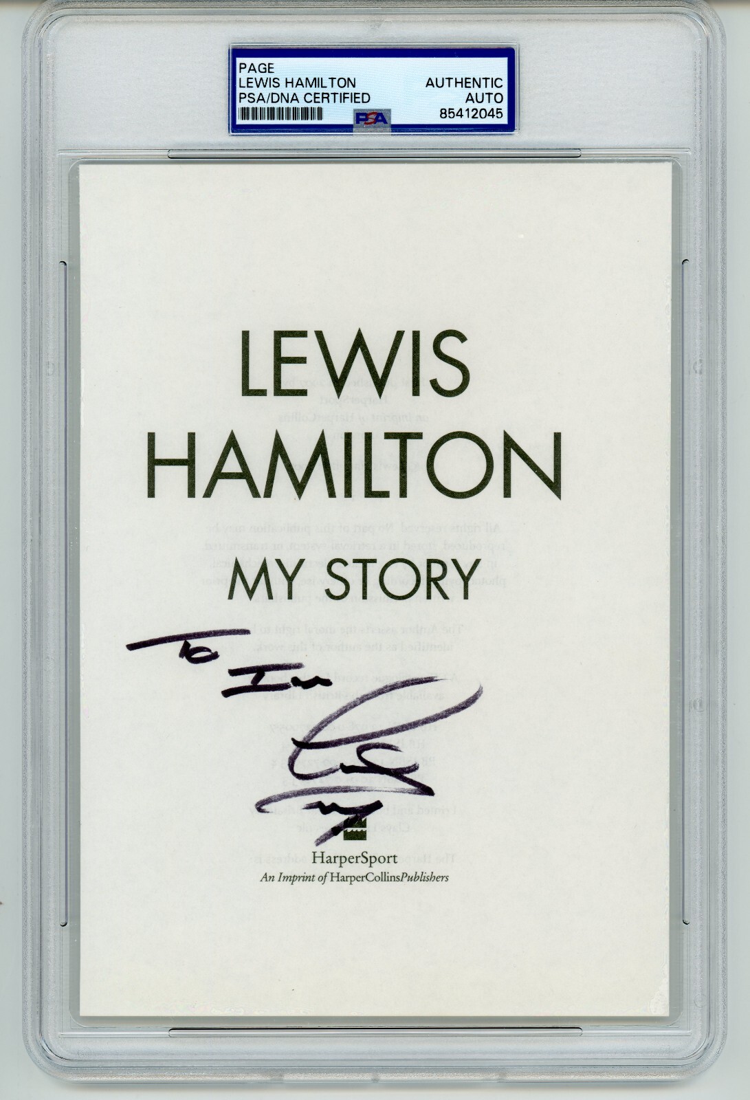 Lewis Hamilton ~ Signed Autographed 