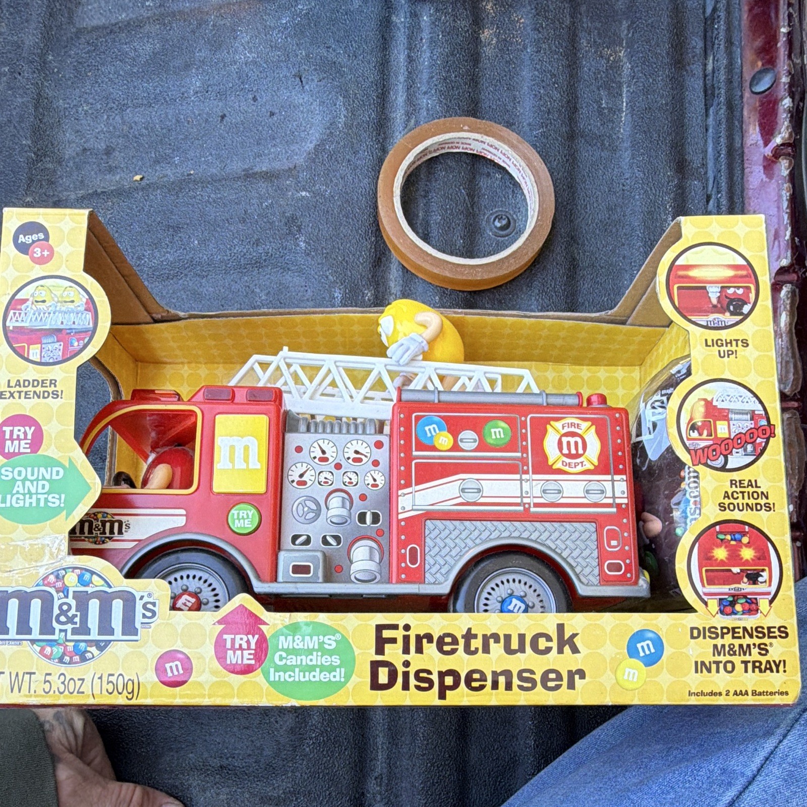 M&M\'s Firetruck Candy Dispenser w/ Lights & Sounds 2011 Original - Red Yellow