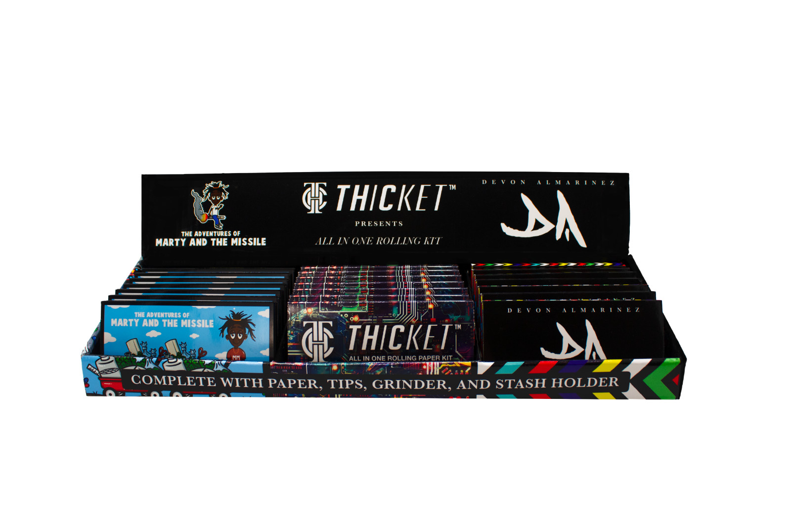 Thicket 30pc All-In-One Rolling Kit Box Set w/ Papers & Accessories