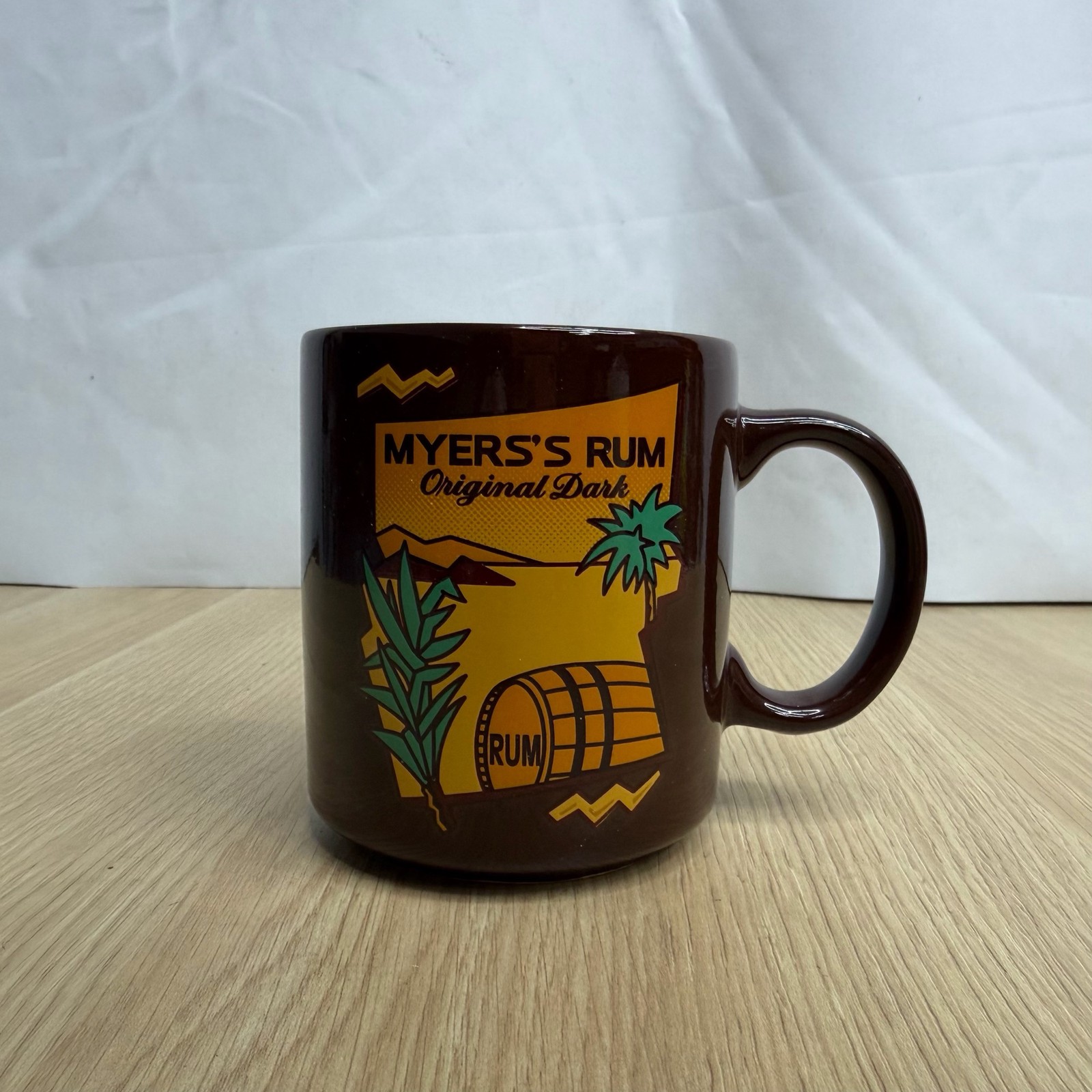 Vintage Myers’s Rum Original Dark Brown Coffee Mug Bar Promo Taiwan 4” Ceramic
