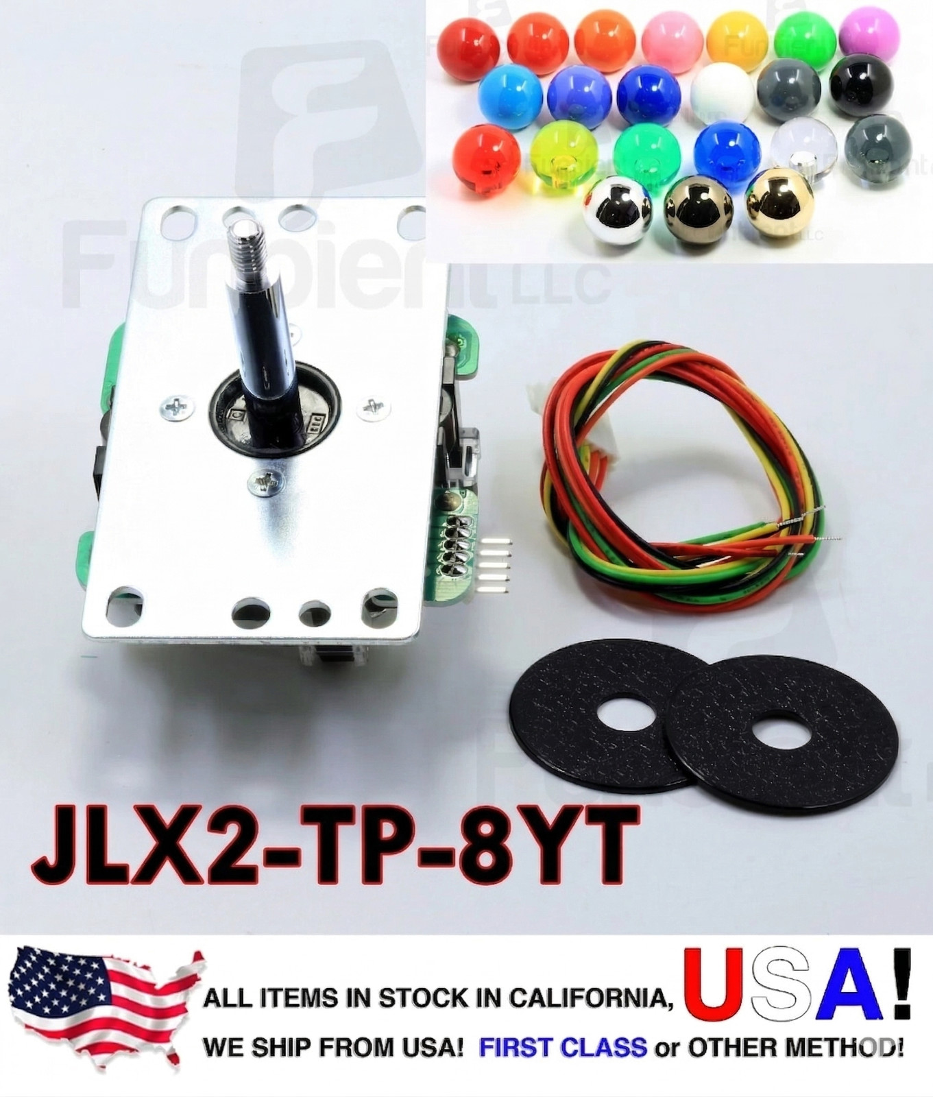 Original Sanwa Newest JLX2-TP-8YT Joystick Authentic SANWA JLX2 8-way or 4-way