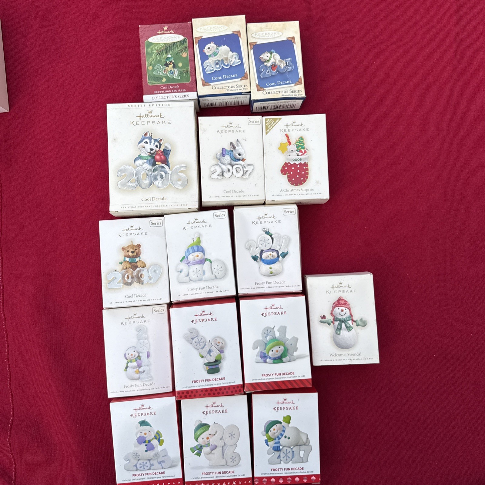 hallmark keepsake ornaments Cool Decades Frosty Fun Decades Lot Of 16