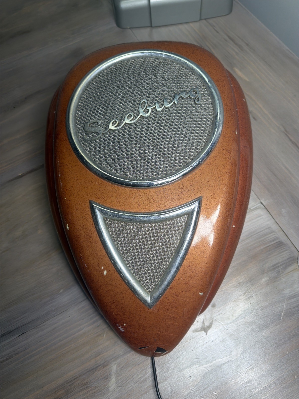 VTG Seeburg Teardrop Jukebox Remote Speaker Model RS1-8 Orange Brown Color Works