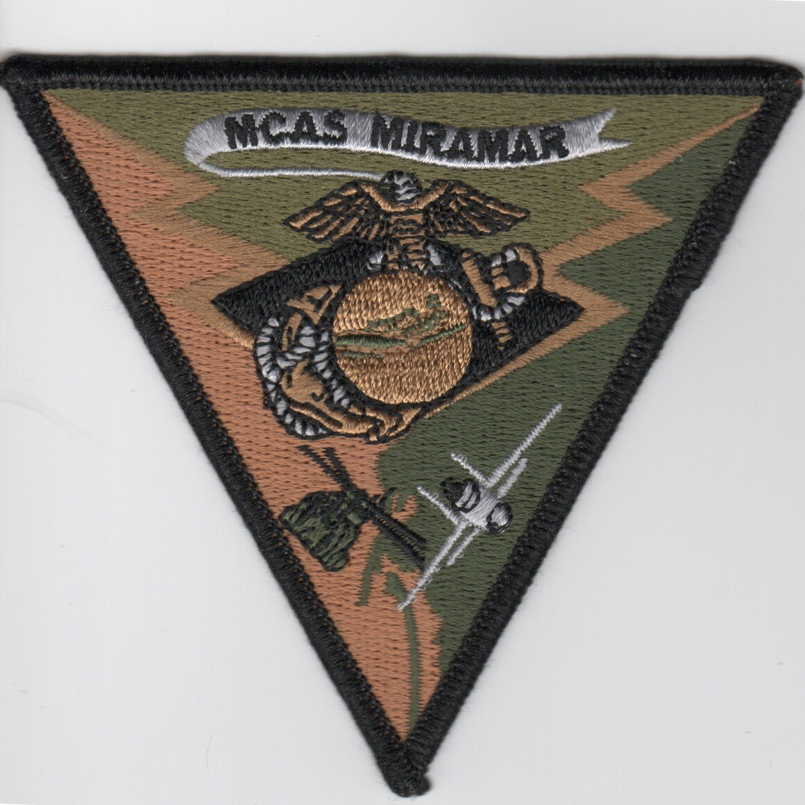 MARINE CORPS MCAS MIRAMAR BASE NAVY TOP GUN TRI SUBDUED EMBROIDERED JACKET PATCH