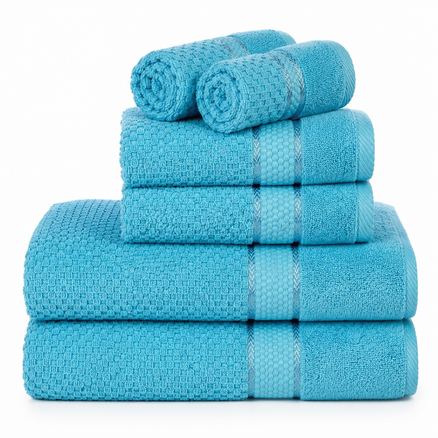 Ample Decor Bathroom Towel Set of 6 - Ideal for Gifting - Thick Ultra Absorbent