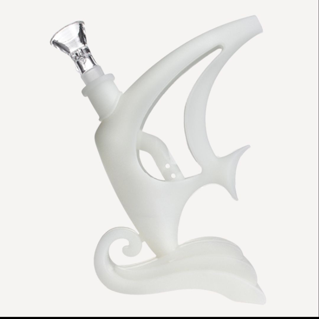 Angel Fish Silicone Water Pipe Hookah Glow In The Dark