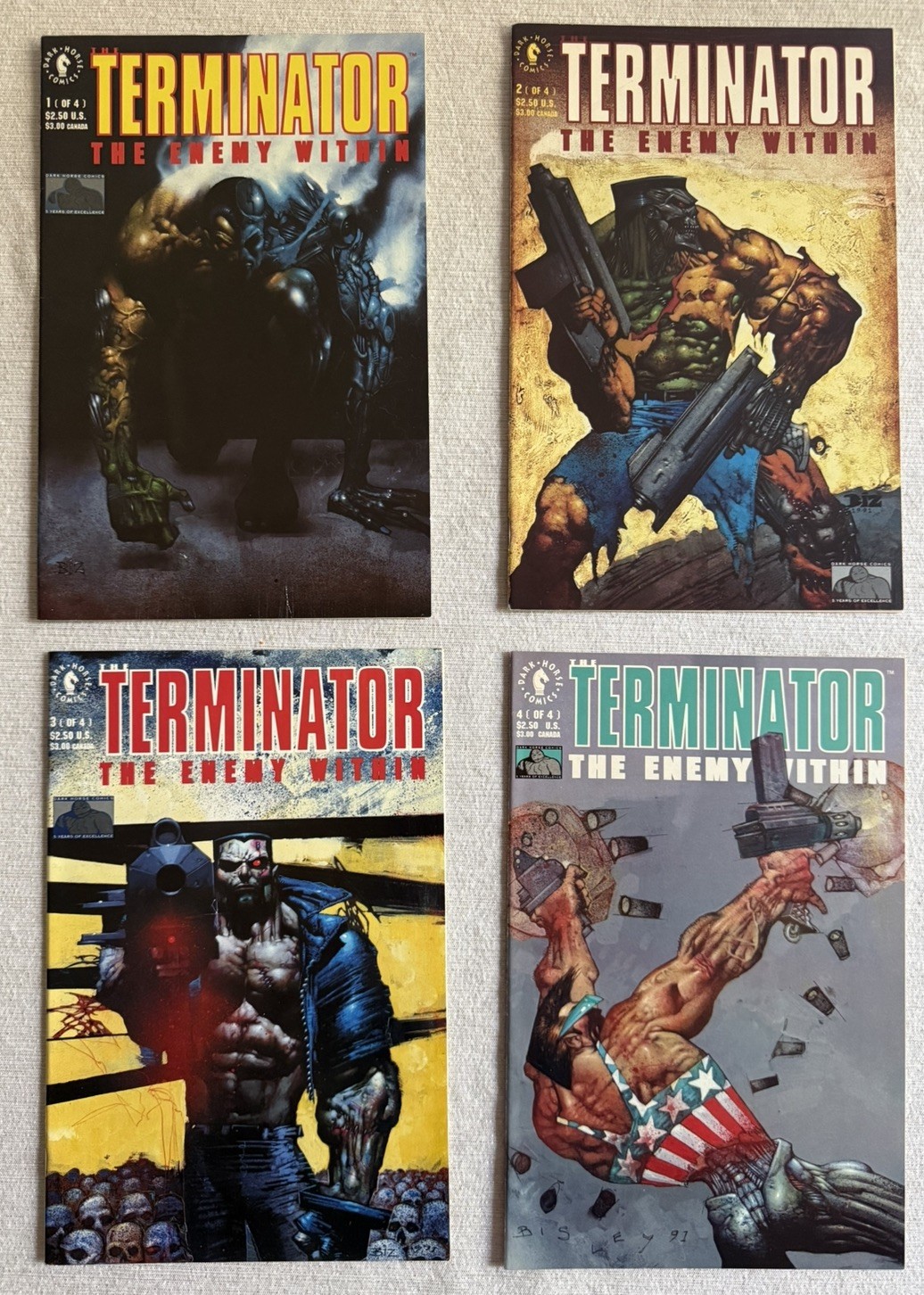 The Terminator The Enemy Within / #1-4 Complete / 1991 / Dark Horse Comics