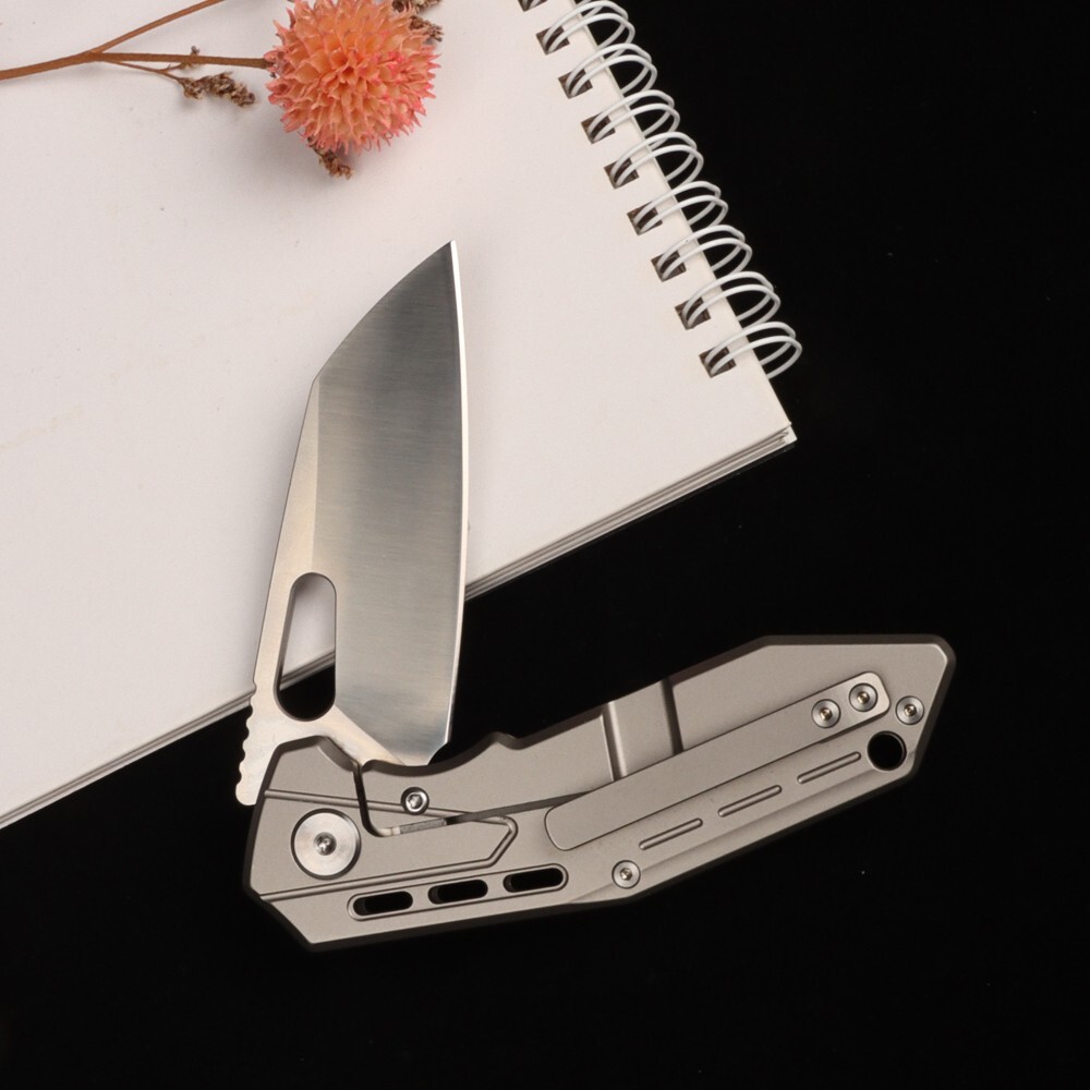Masalong kni255 Folding Knife, M390 Blade and TC4 Titanium Alloy handle