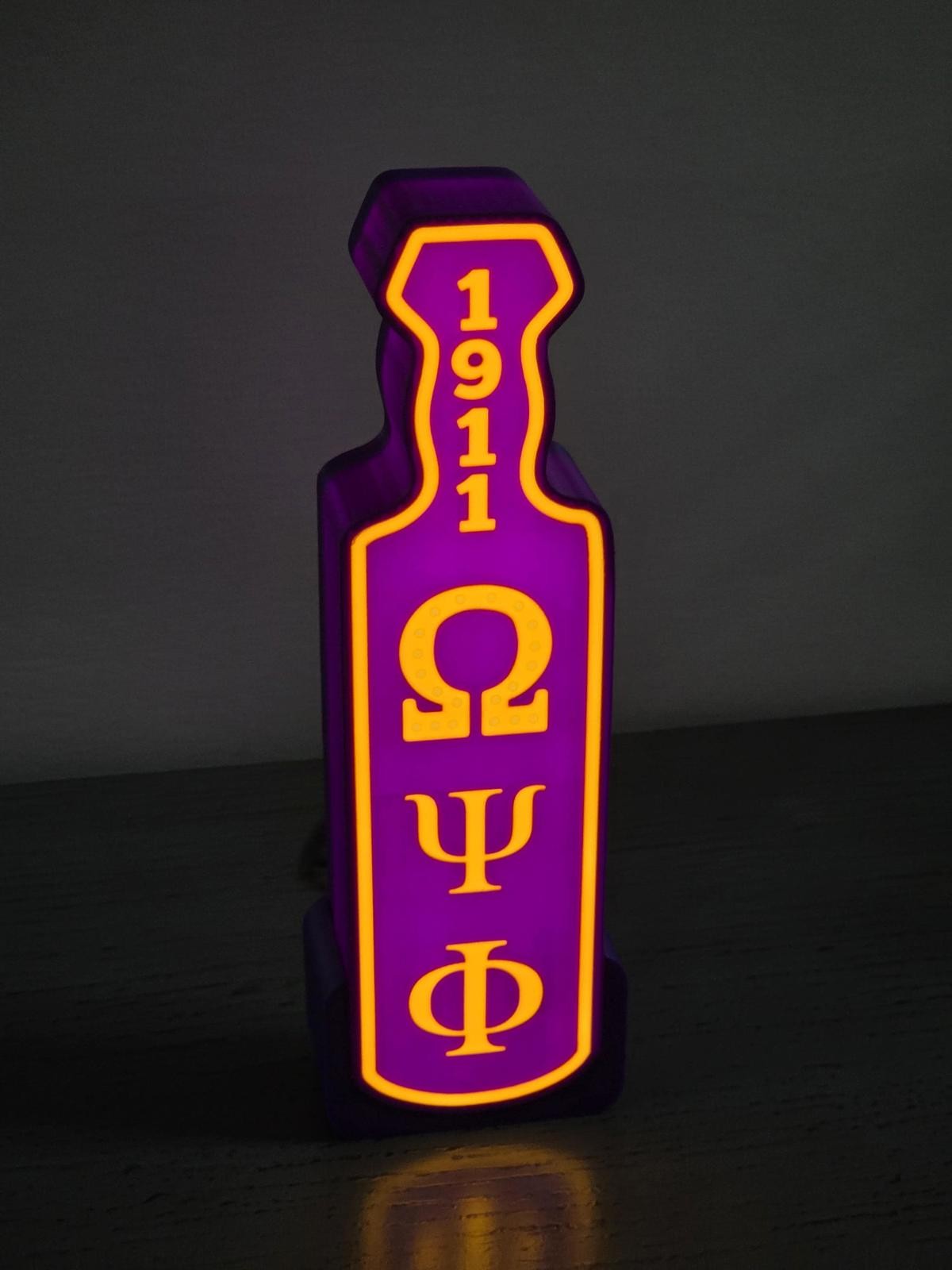 Omega Psi Phi LED Paddle
