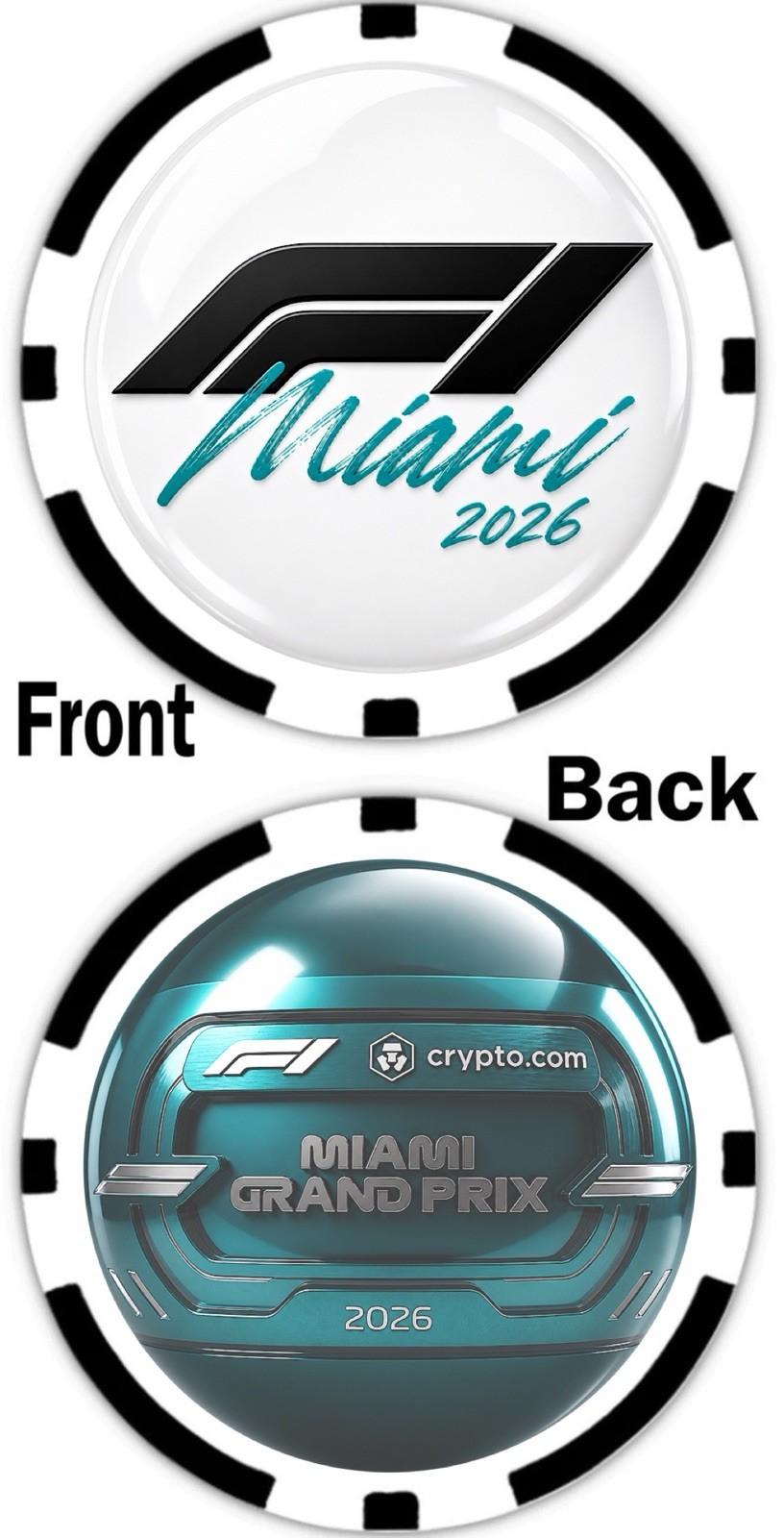 2026 Crypto.com Miami GP F1 COMMEMORATIVE POKER CHIP