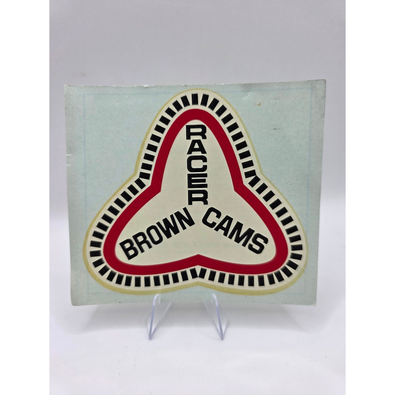Vintage Racer Brown Cams Decal 4x4.5 Hot Rod Drag Racing Original Aqua-Cal