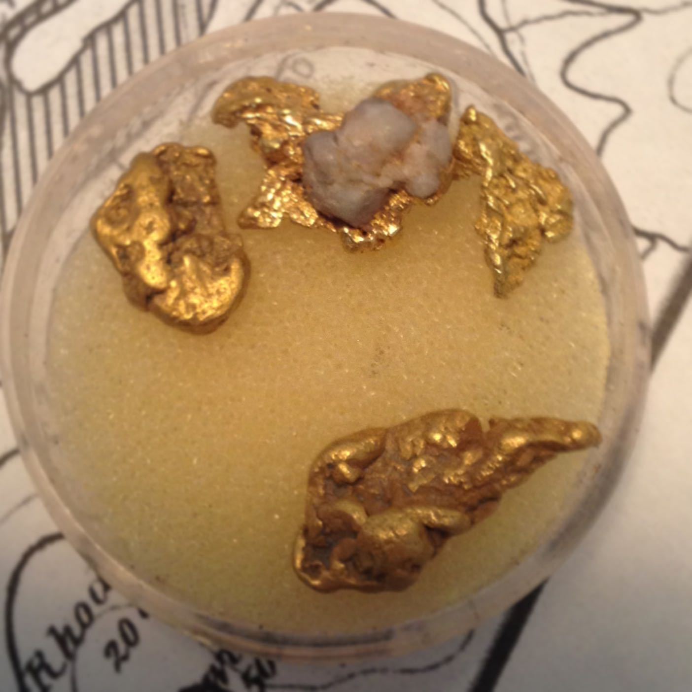 Gold Paydirt 2 lbs 100% Unsearched and Guaranteed Added GOLD Panning Nuggets
