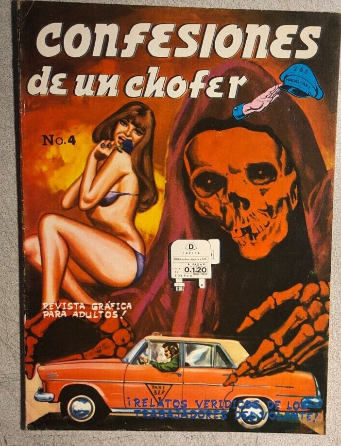 CONFESIONES DE UN CHOFER #4 (1971 Mexico) vintage comic book in Spanish FINE-
