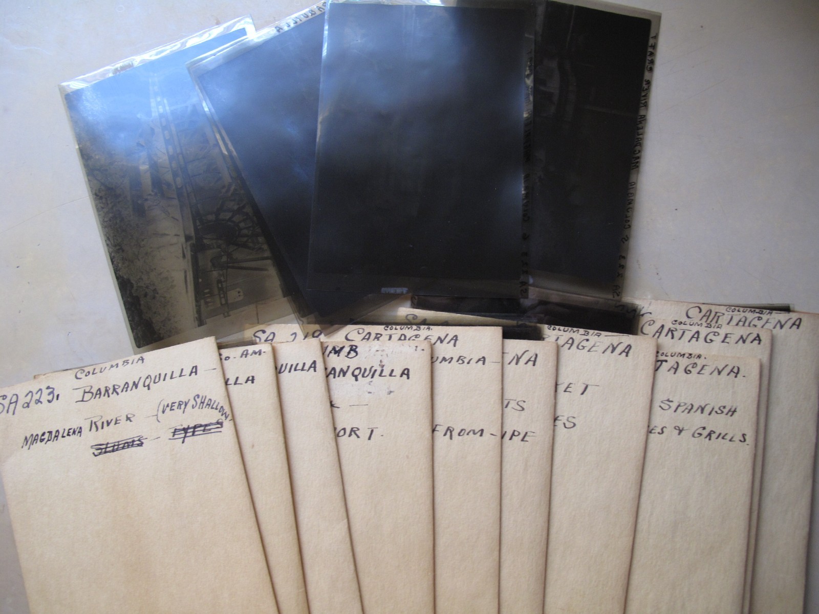 1936 Cartagena, Barranquilla, COLOMBIA 82 Film 3x4 Negative Historic Photo Lot