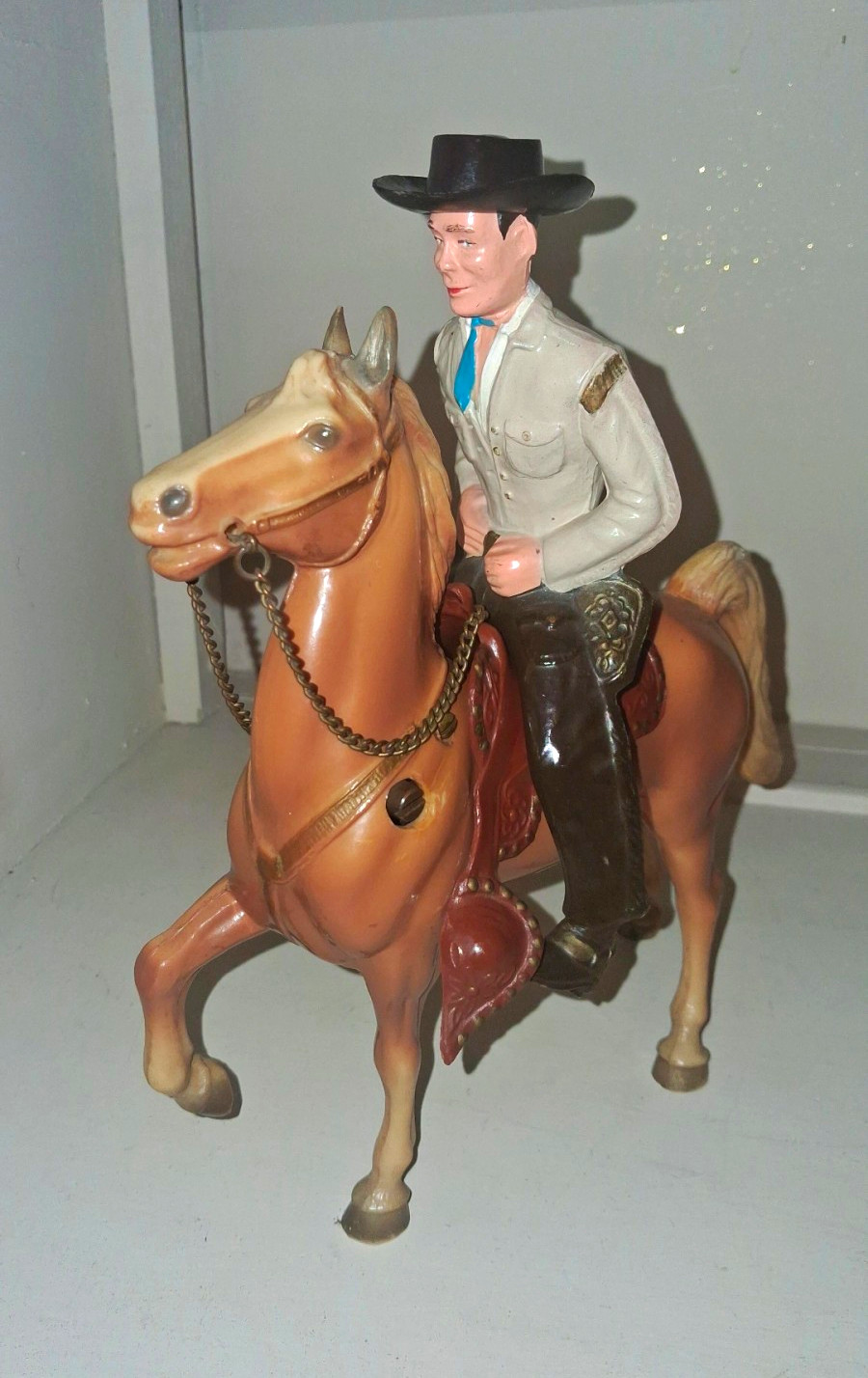 Breyer Vintage RARE WORKING Music Box & Lucky Ranger Rider As-Is