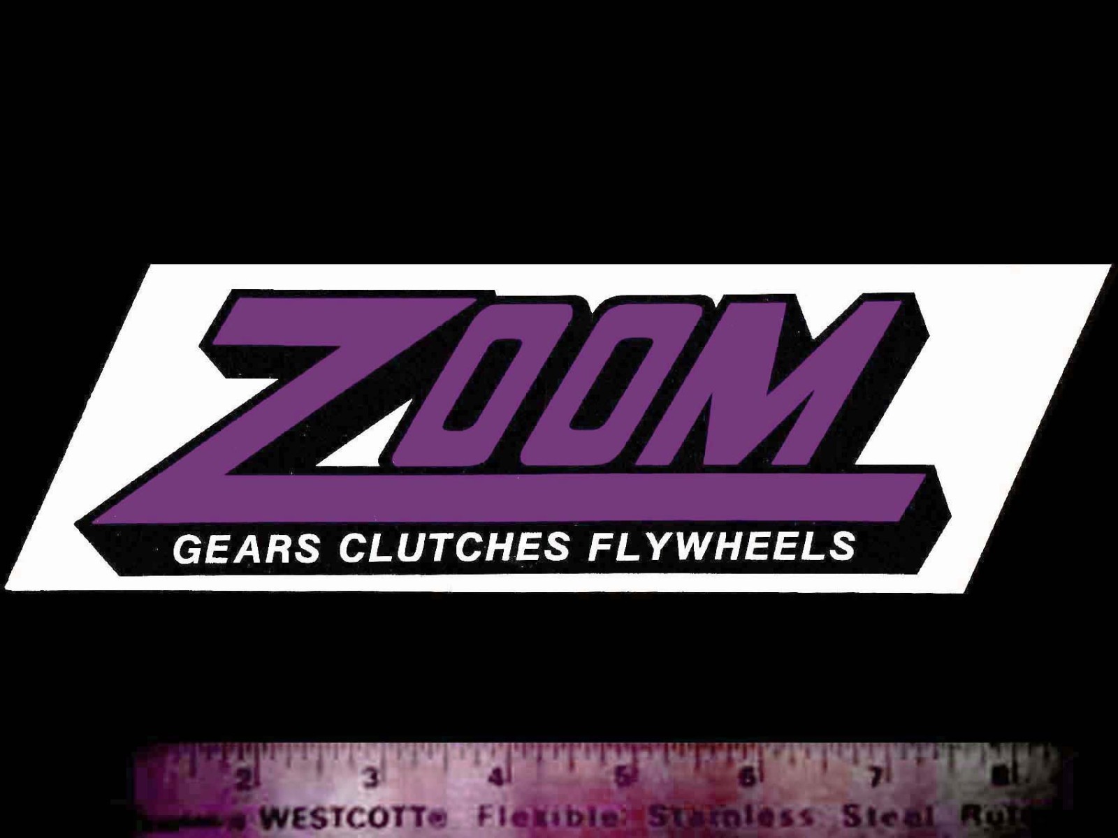 ZOOM Gears Clutches Flywheels - Original Vintage 60\'s 70\'s Racing Decal/Sticker