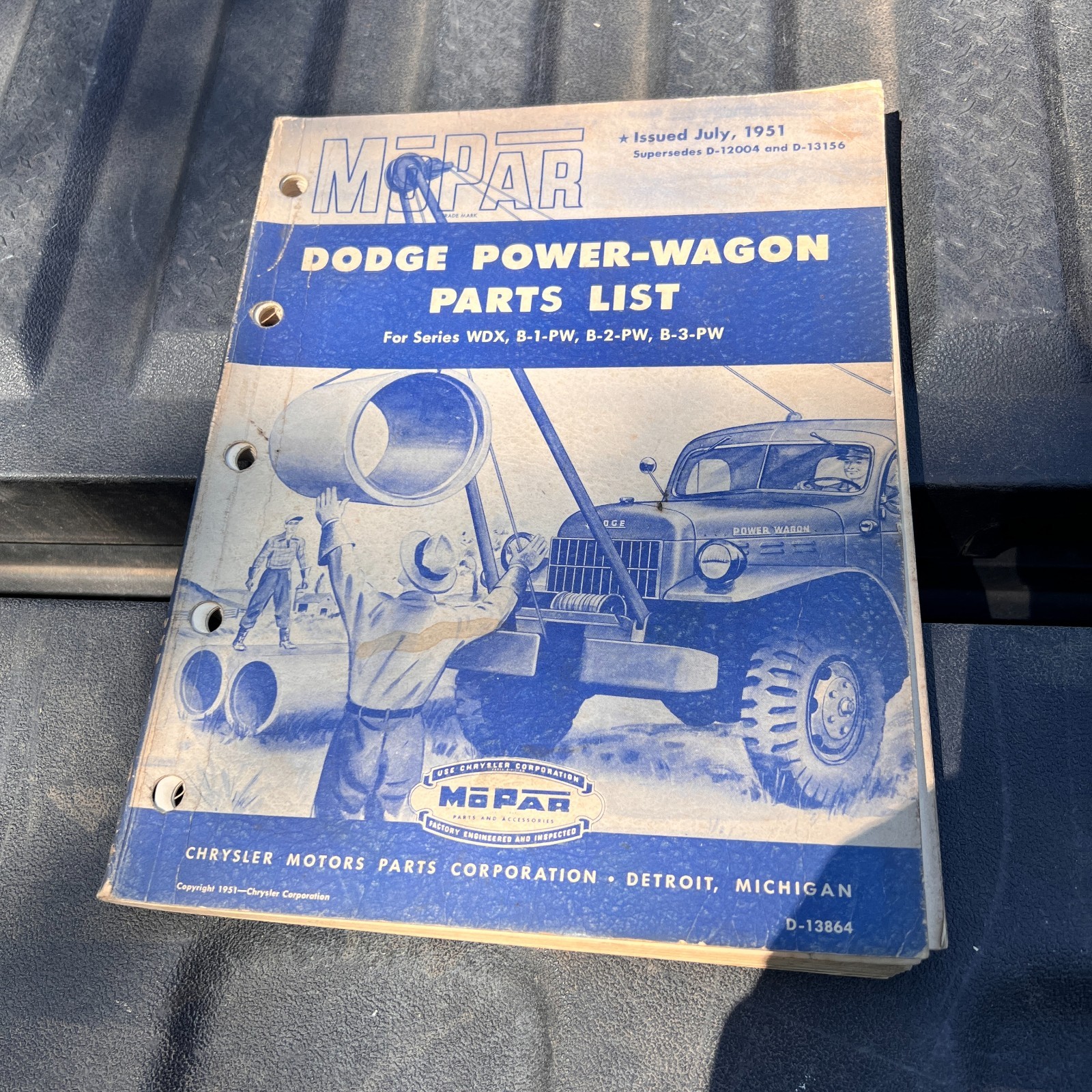 Original 1951 Dodge Power Wagon Mopar Parts List Catalog
