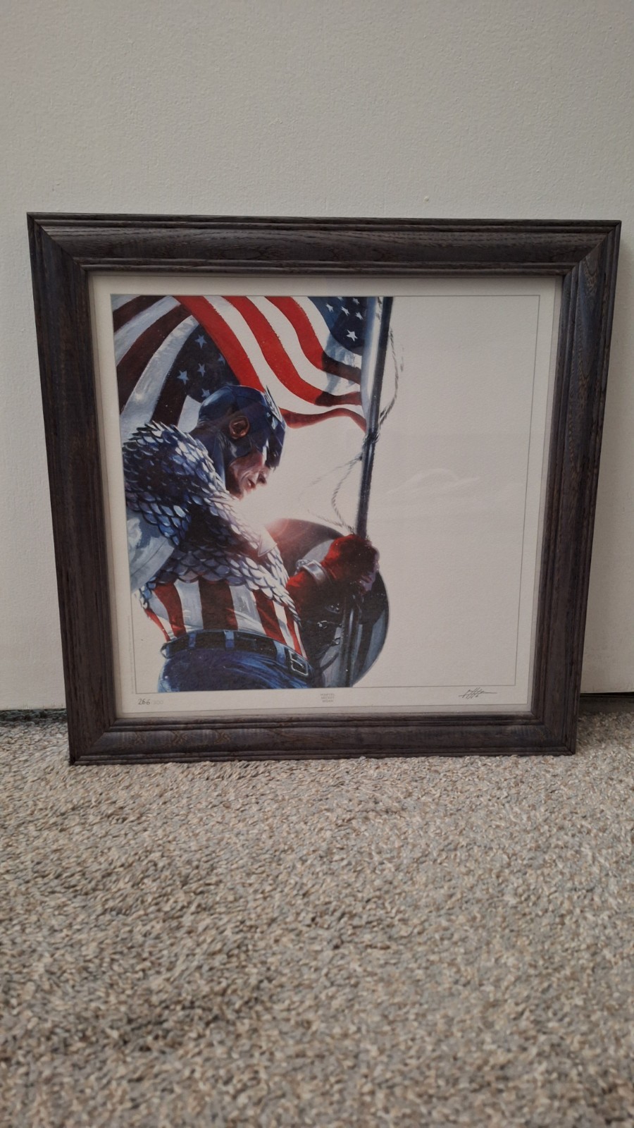 Captain America Marvel Secret Work Art Print Signed & #'d By Dell'Otto /300