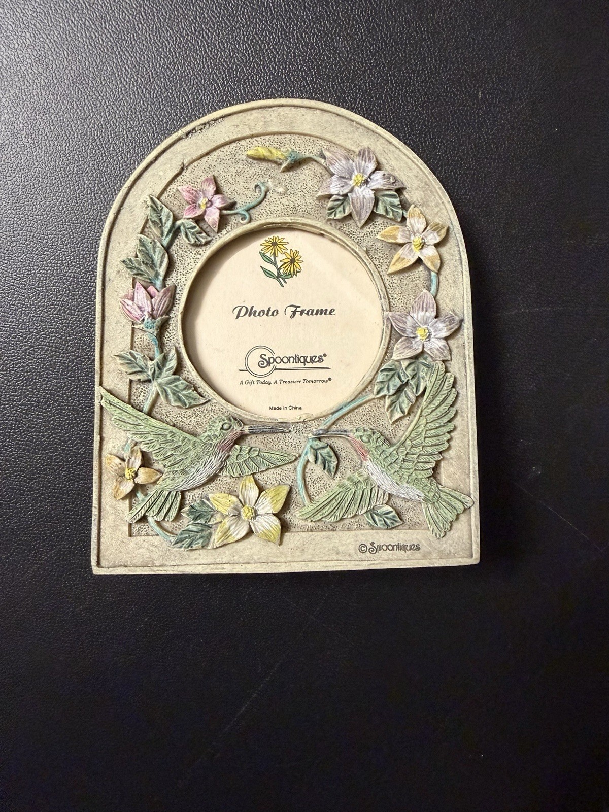 Vintage Spoontiques 1858 Hummingbird Floral Photo Frame NOS Original Box