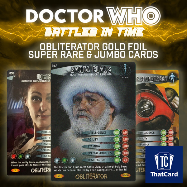 Dr Doctor Who Battles in Time Cards OBLITERATOR LIMITED EDITION SUPER RARE JUMBO