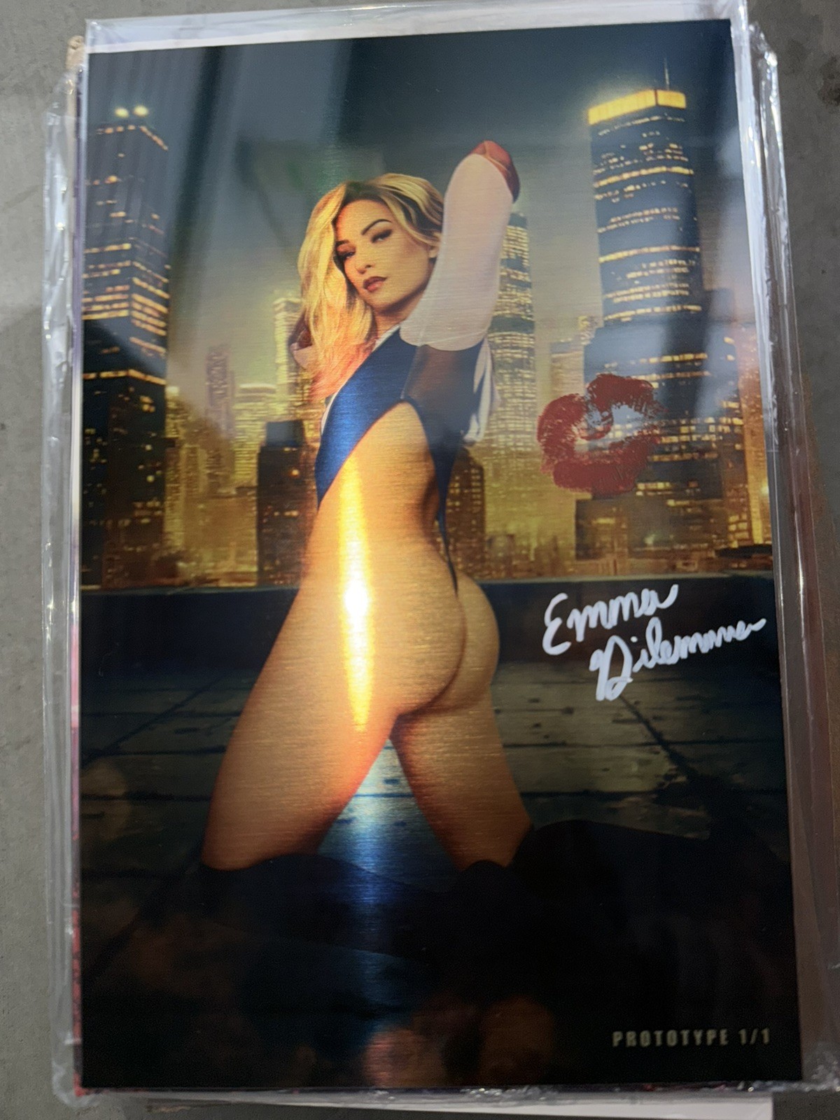 RMC 1/1 Metal Prototype Comic Cosplay Cover Emma Signed And Kissed Remarque