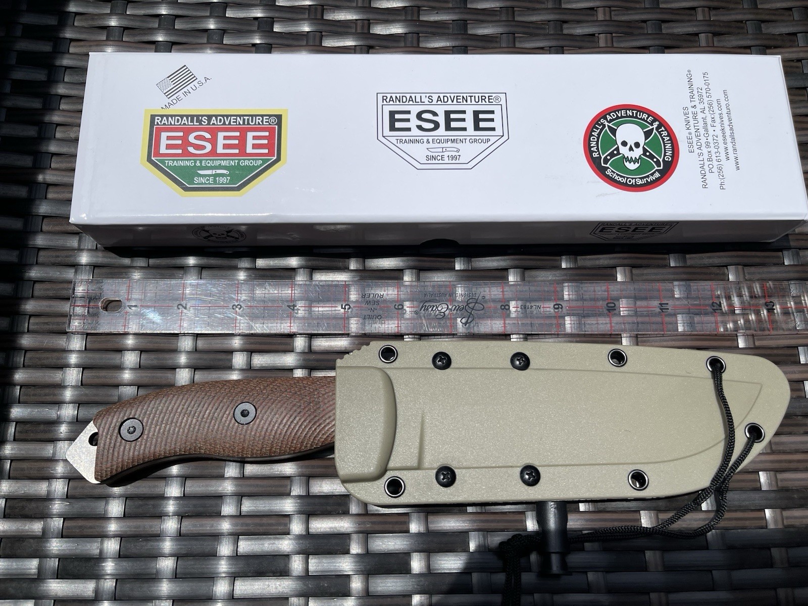 ESEE Model 6 Fixed Knife Carbon Steel Blade Micarta Handle