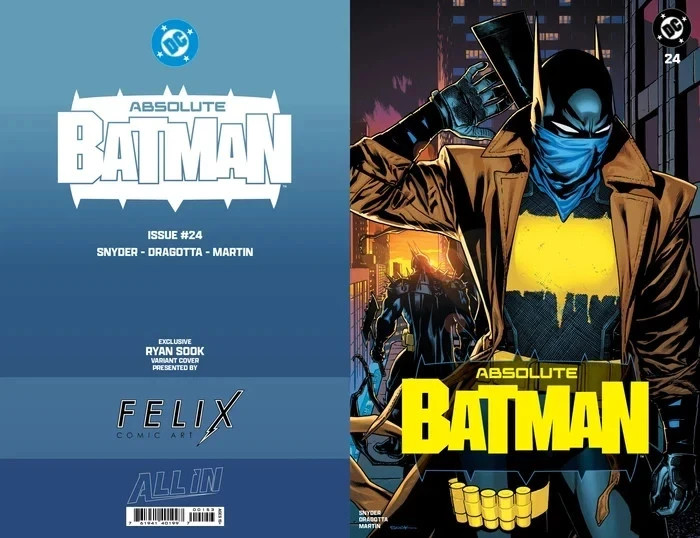 Presale DC Absolute Batman #24 Felix Comic Art Ryan Sook Exclusive Cardstock