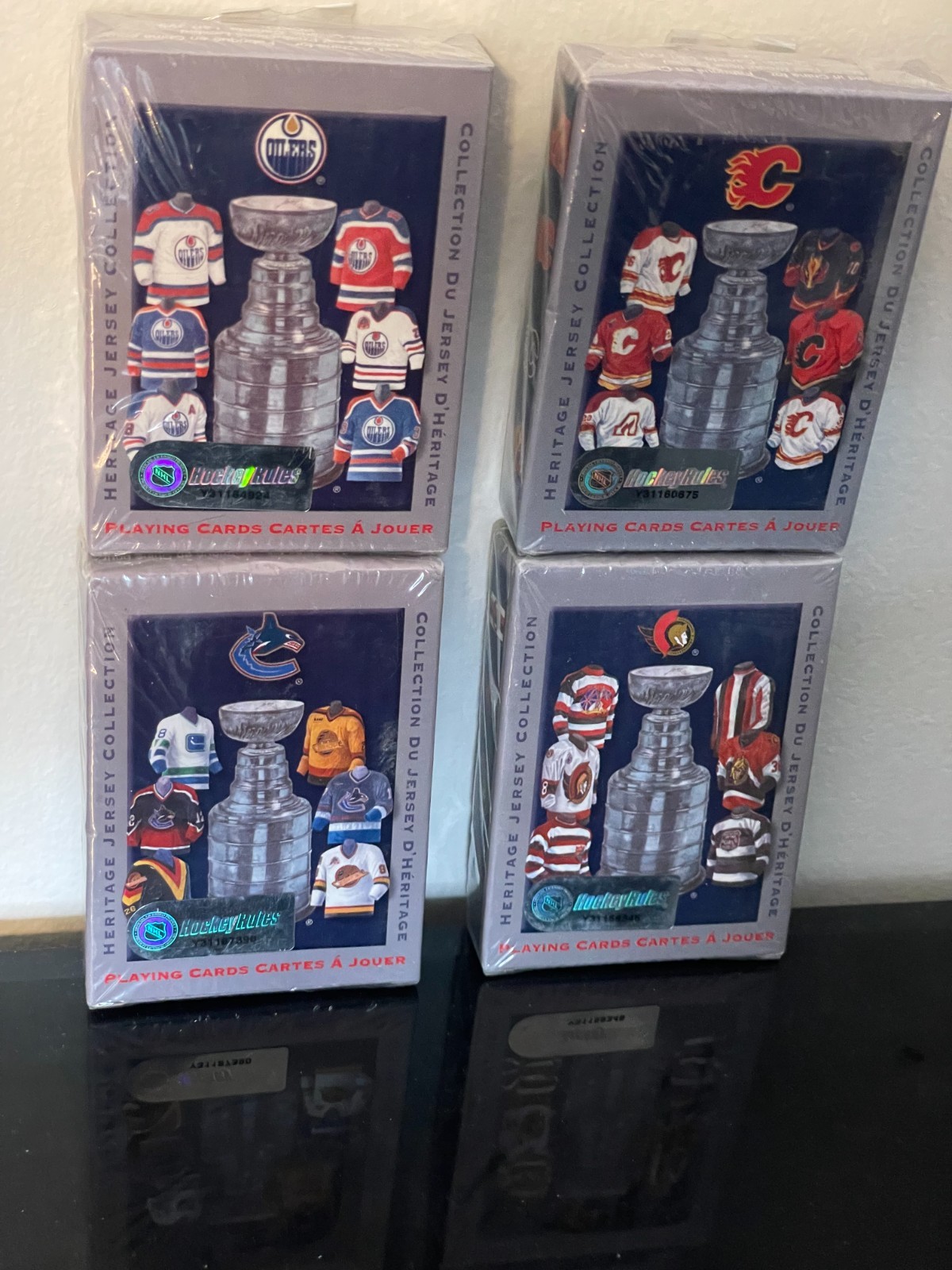 NHL Heritage Jersey Collection Playing Cards 1972-New Sealed Original Four Teams