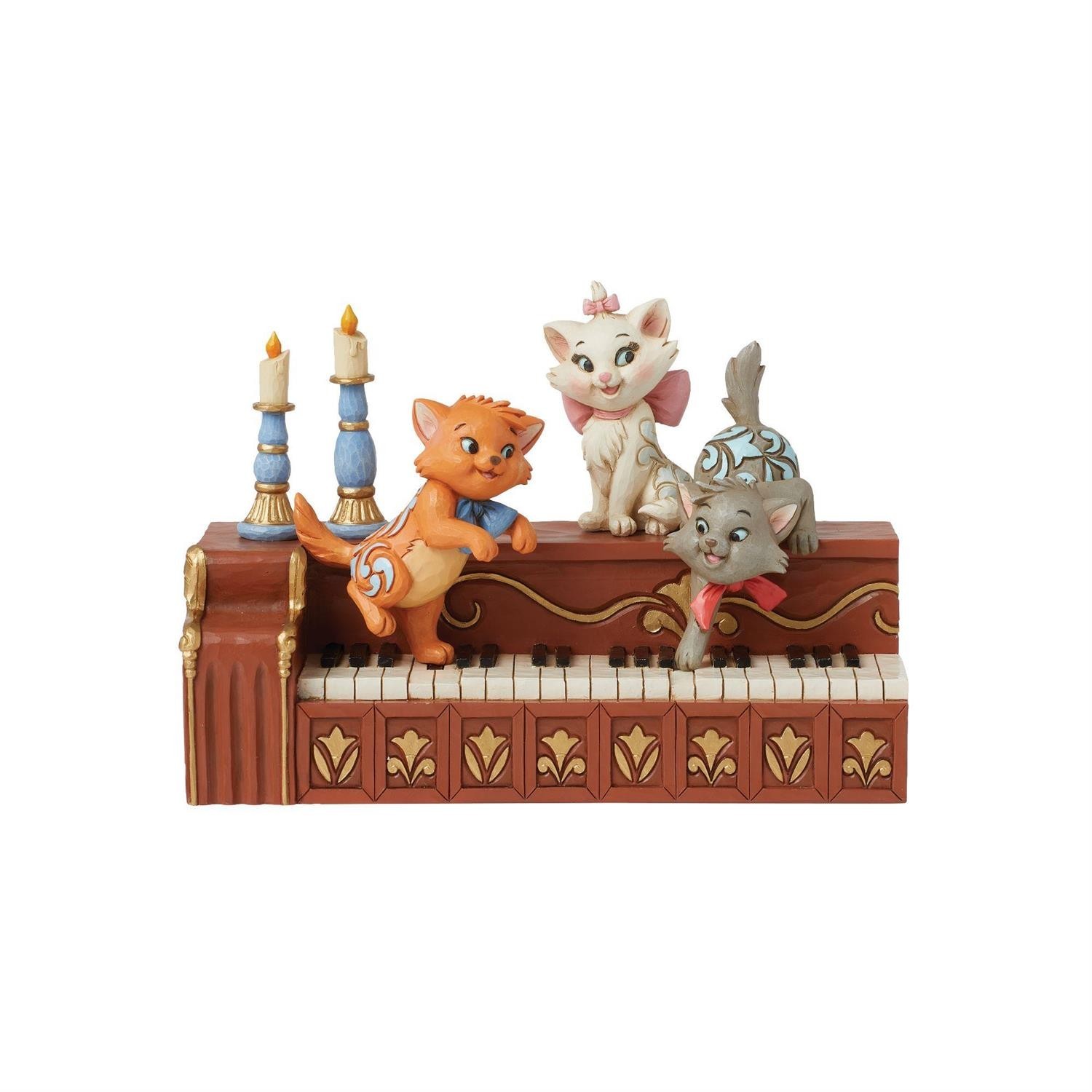 Jim Shore Disney ARISTOCATS KITTENS PIANO FIGURINE-PAWS AT PLAY 6016349 NEW
