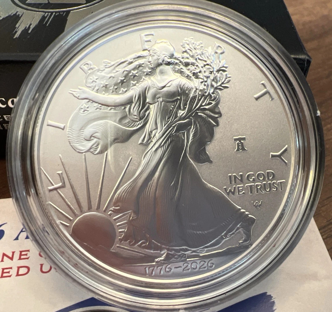 🔔 1776 - 2026 W SiIver Eagle Proof $1 250th Liberty Bell Privy First Strike