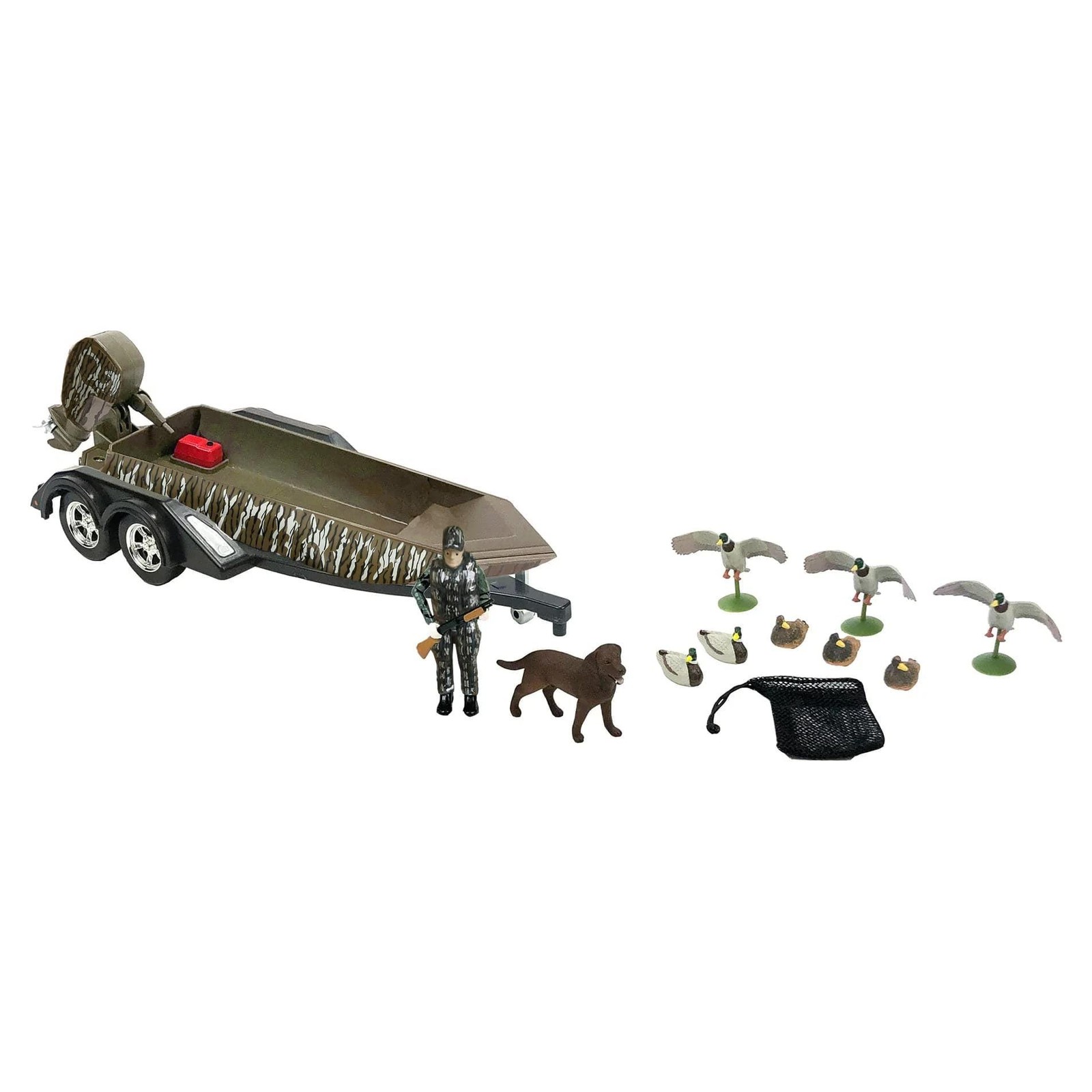 Big Country Toys 1/20 Duck Hunting Set with Boat, Hunter, Dog & Decoys 434