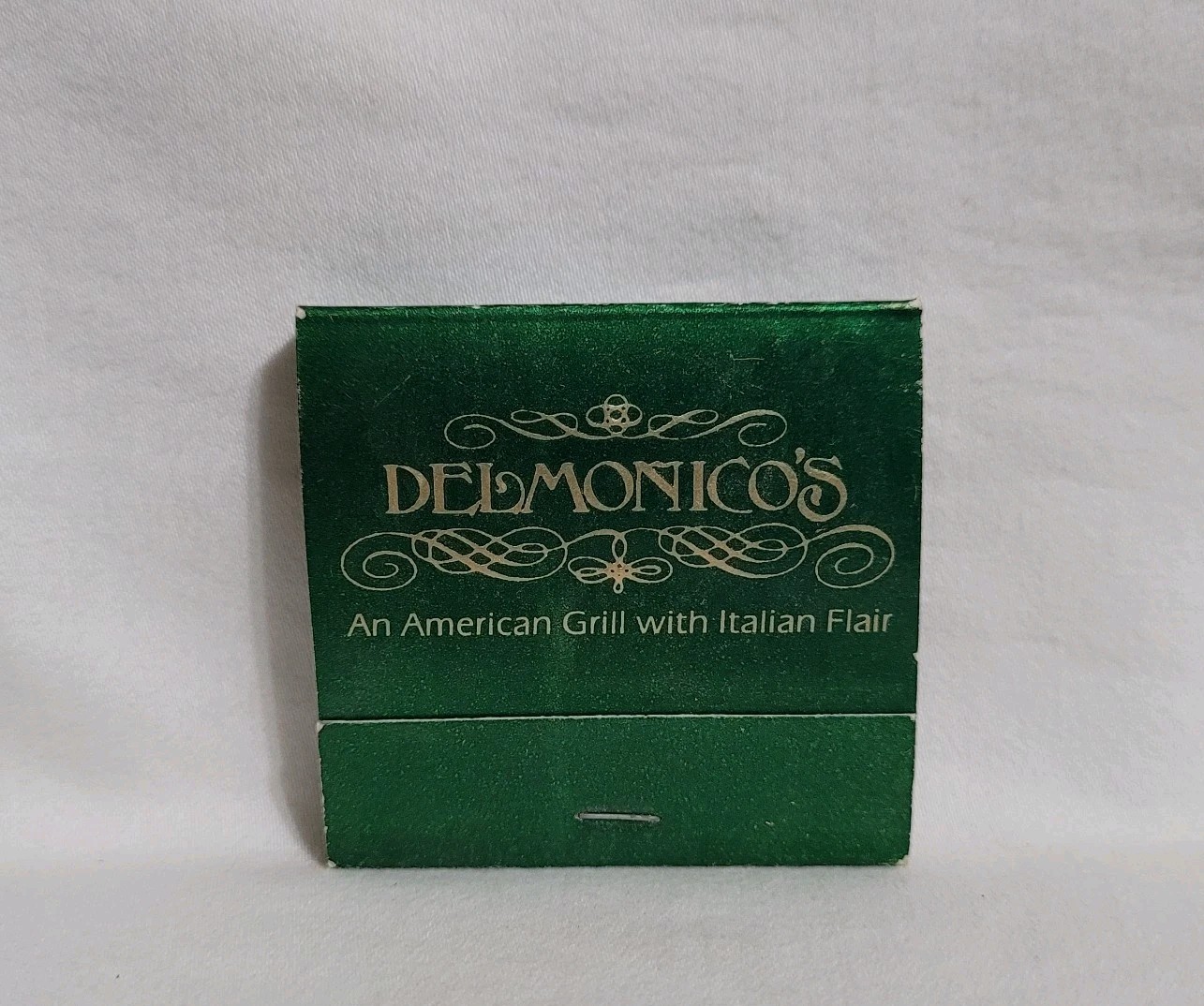 Vintage Delmonico's Restaurant Matchbook Houston Texas Advertising Matches Full