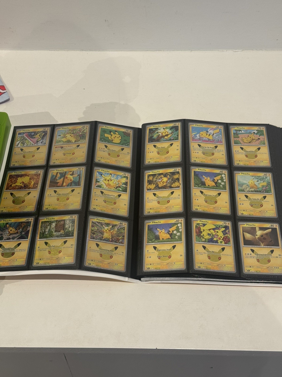 Pikachu 30th Anniversary Pikachu Full Set Holos NM Pack Fresh 30/30 with Binder 