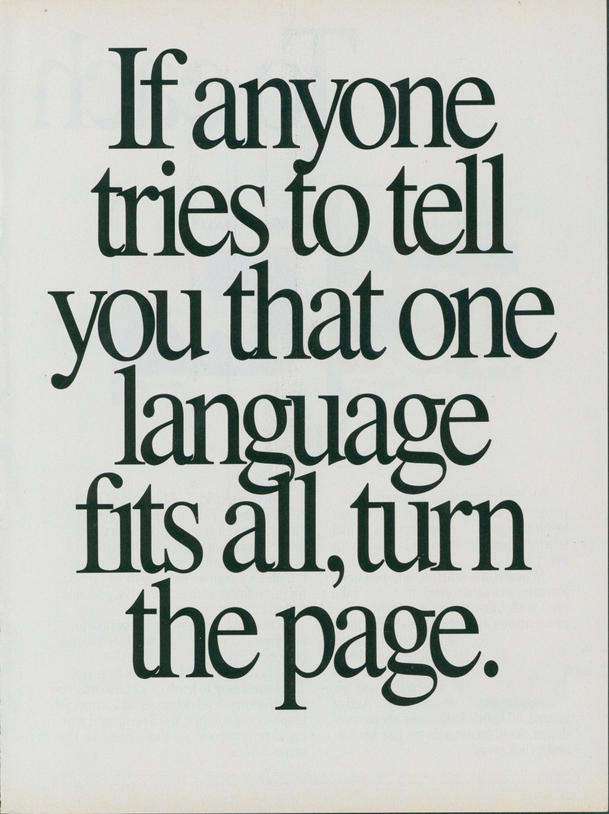 1989 Microsoft Quick Basic C 5.1 6.0 No One Language Fits All Each Own Ad PC3