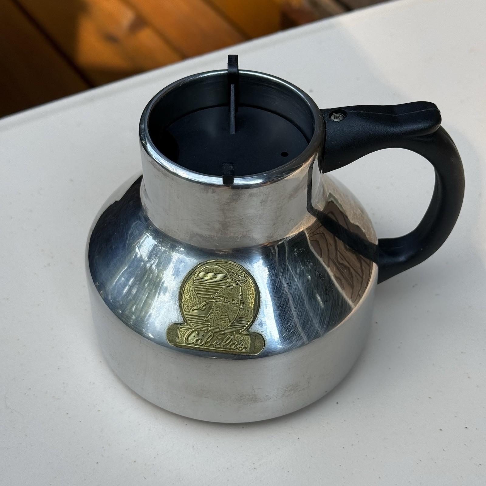 Vintage Cabela’s Bergschrund Stainless Steel Travel Coffee Mug Wide Base