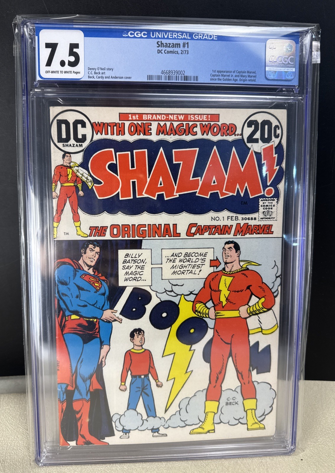 Shazam #1 CGC 7.5 DC Comics 1973 1st Captain Marvel Golden Age Origin Retold