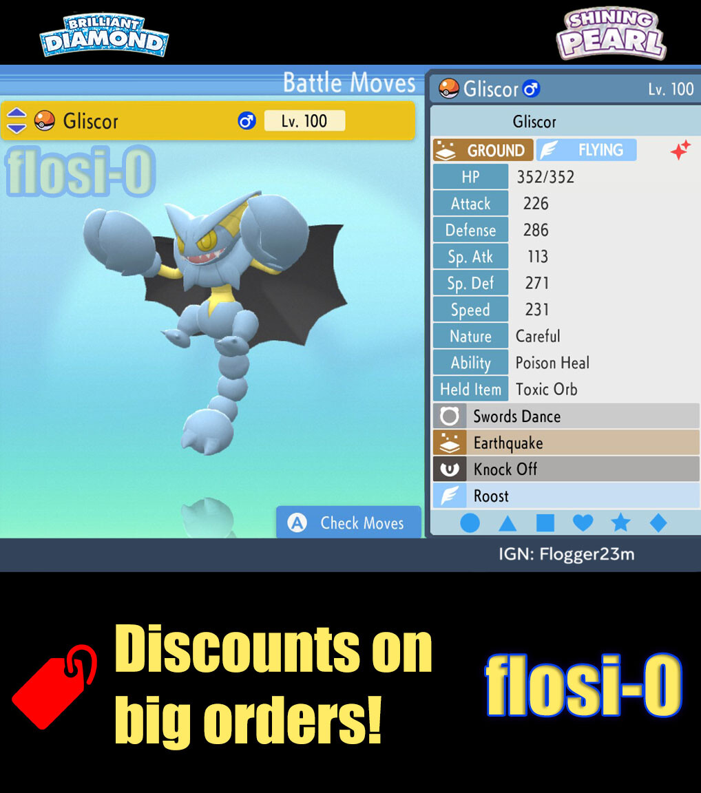 6IV Shiny Gliscor Pokemon Brilliant Diamond and Shining Pearl