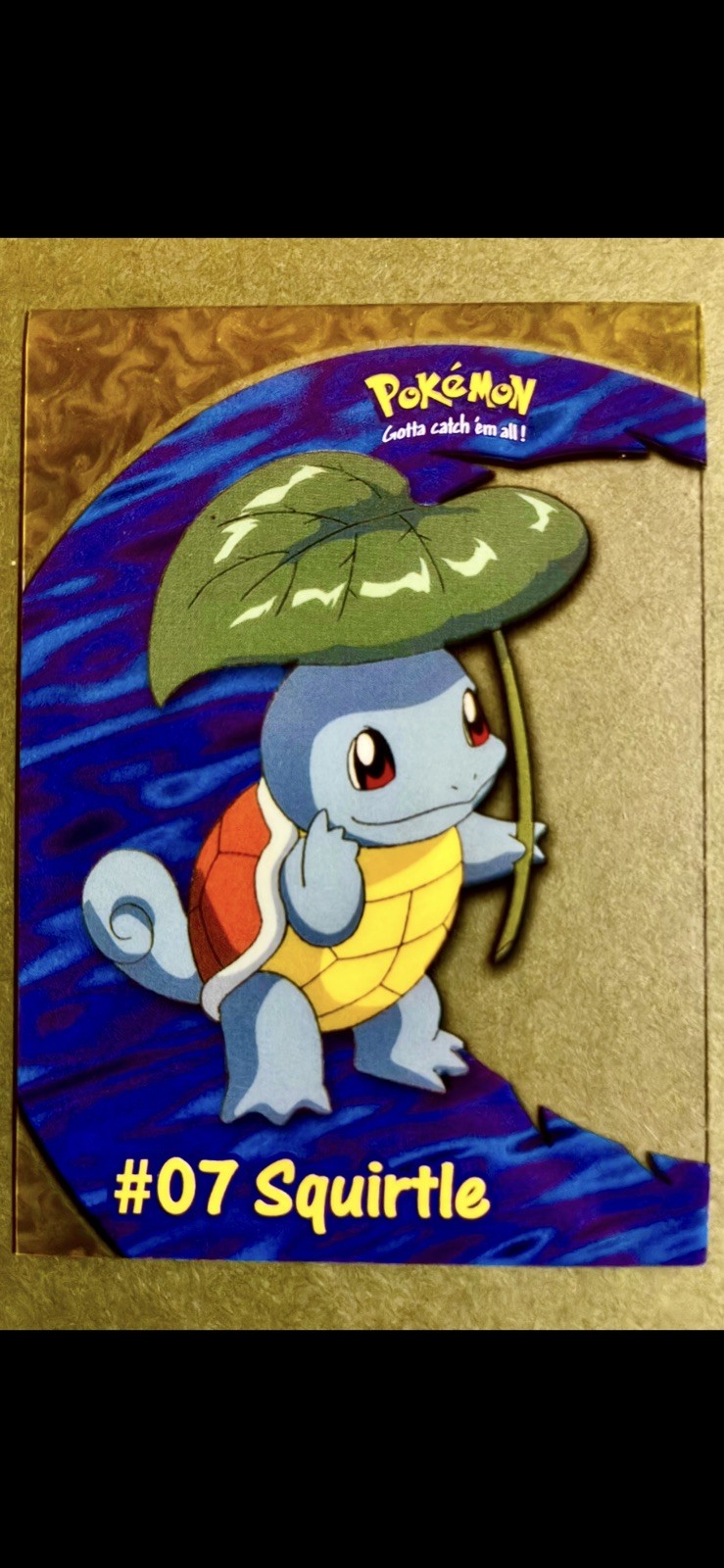 2000 Topps Pokémon TV Animation Edition Series 2 Clear Card – Squirtle #7 PC4