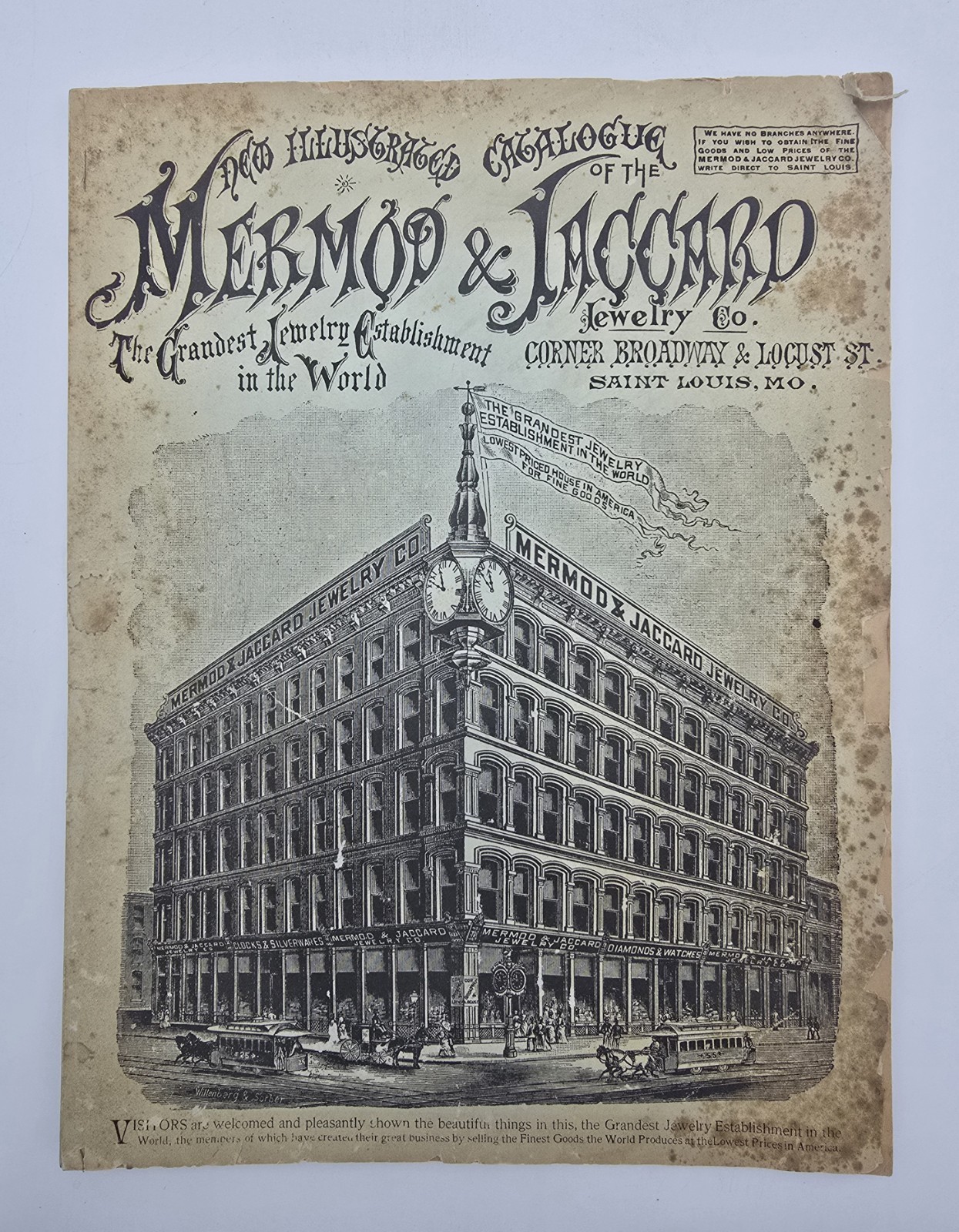 MERMOD  & JACCARD JEWELRY SILVER CATALOGUE CIRCA 1890-1900 ST LOUIS MO VICTORIAN