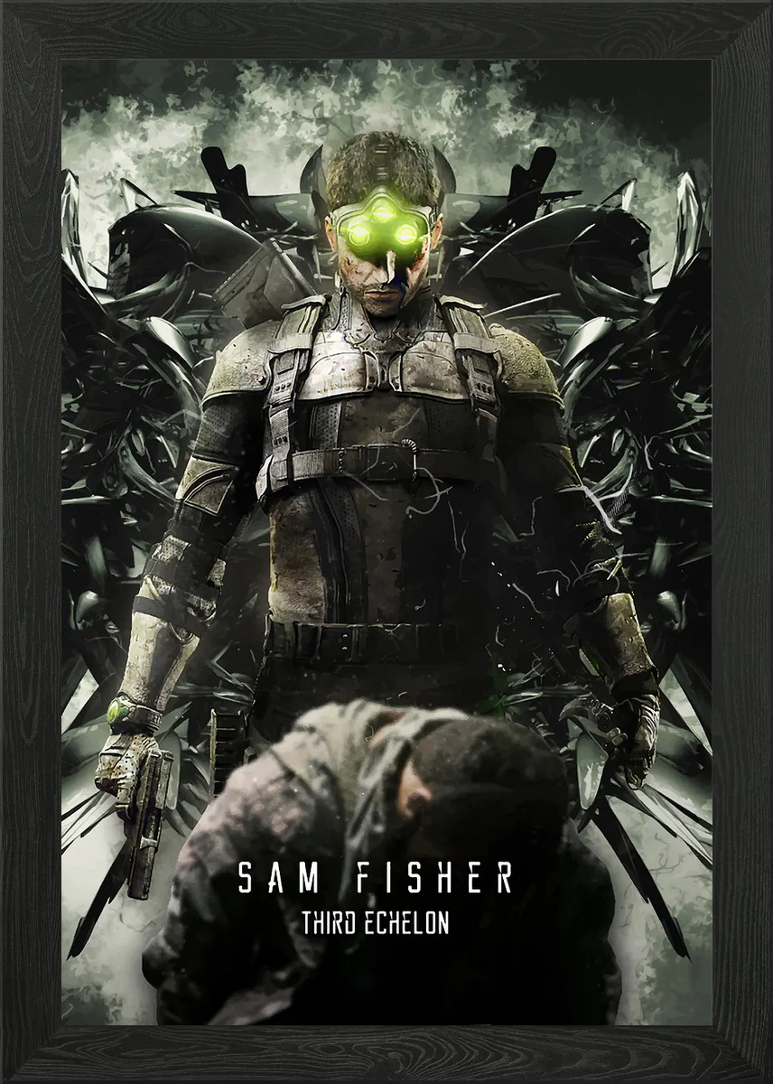 Splinter Cell Sam fisher Framed Wall Art Poster Canvas Print Picture