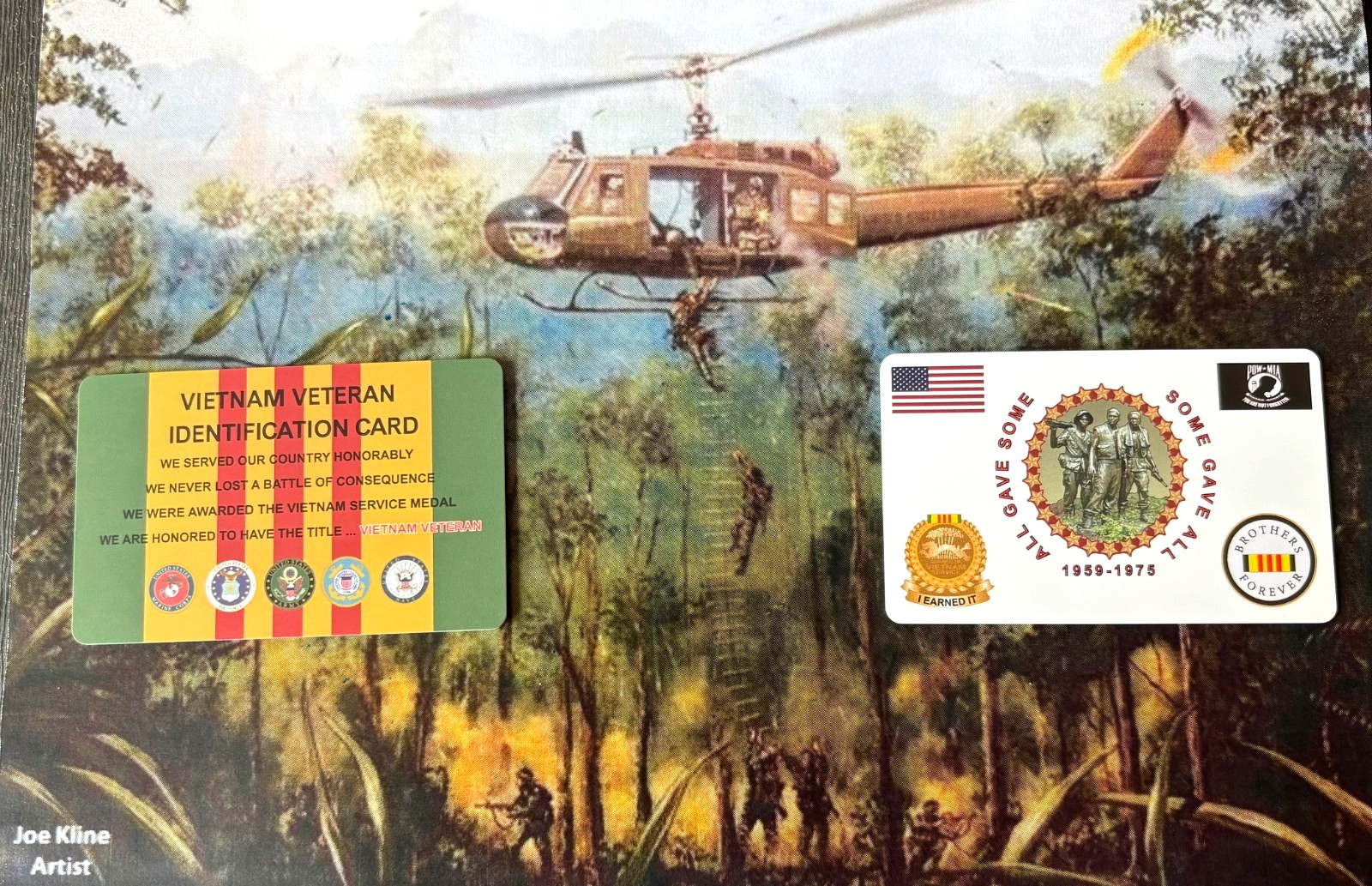 VIETNAM VETERAN ID IDENTIFICATION CARD ARMY MARINES NAVY AIR FORCE COAST GUARD