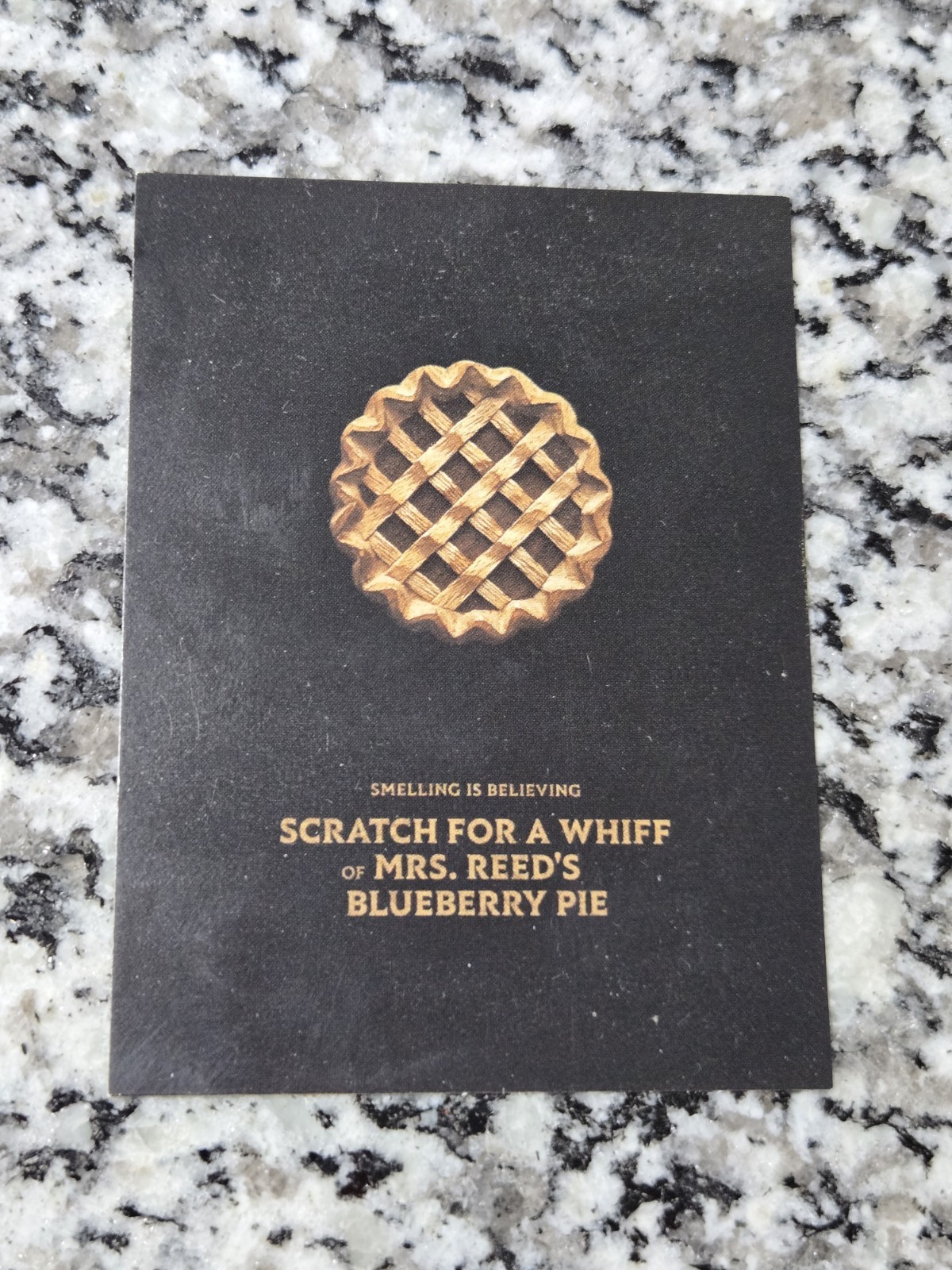 Heretic Collectors A24 Blueberry Pie Scratch and Sniff Card - Scent Still Strong