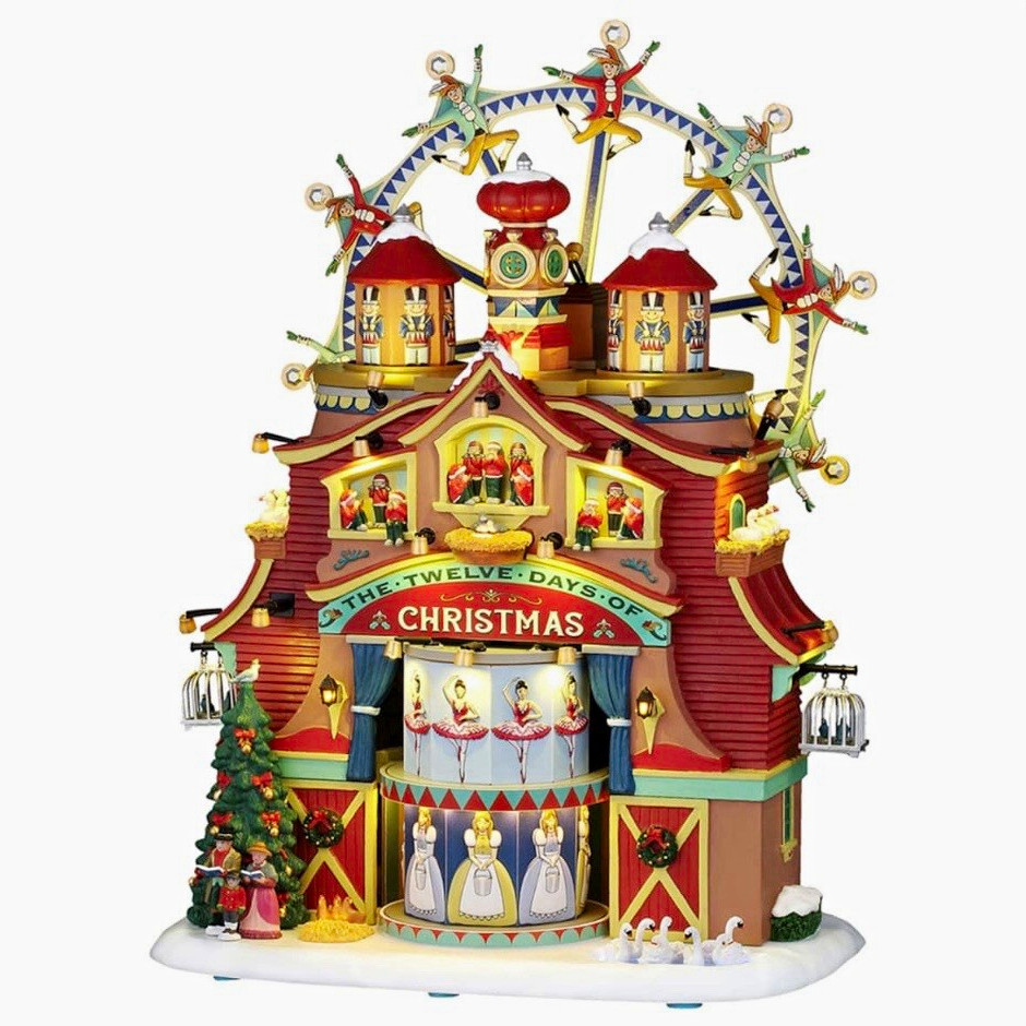 Lemax Twelve Days of Christmas Lighted Village Building, Boxed Resin, Multicolor
