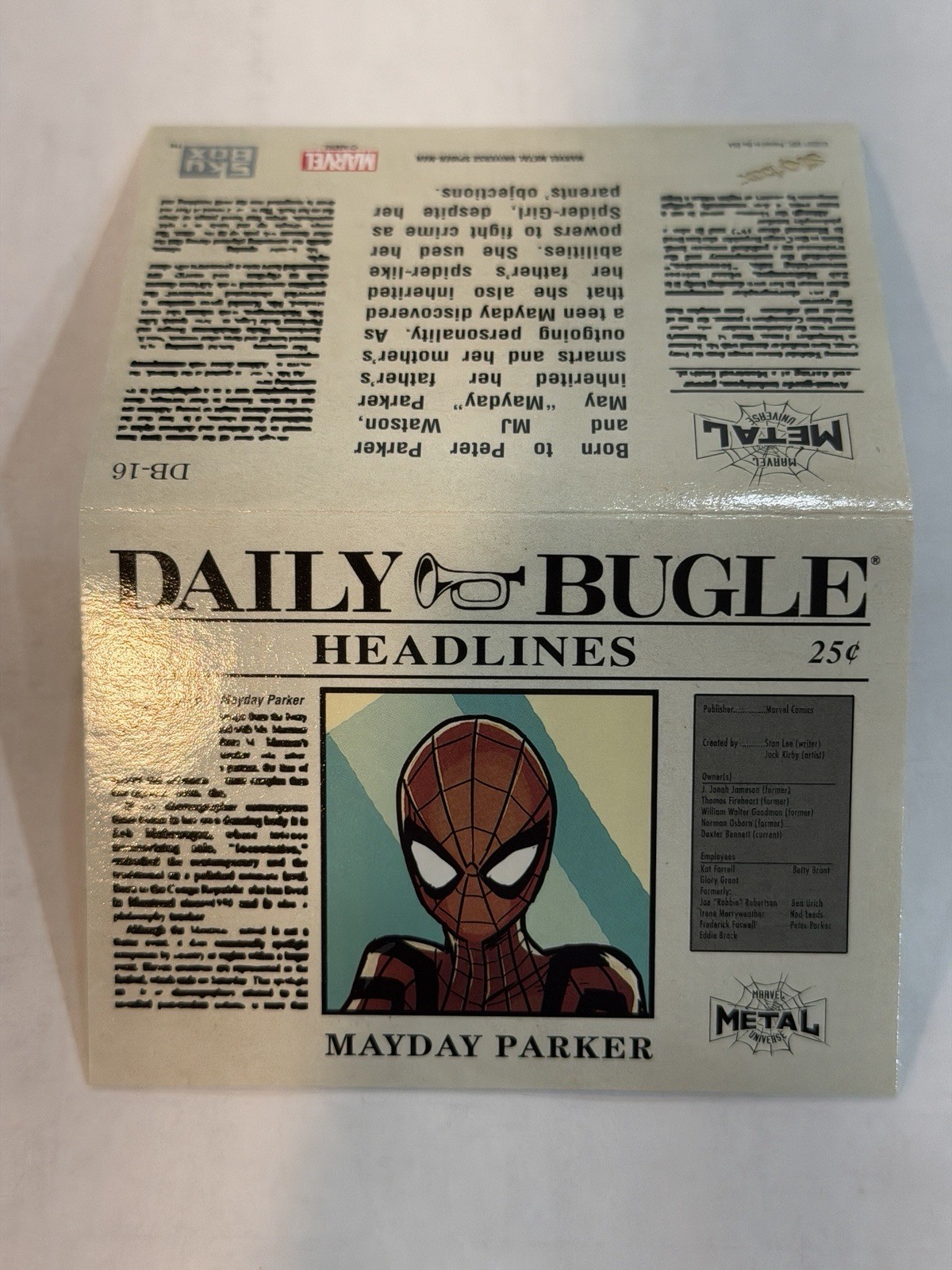 2021 Skybox Marvel Metal Universe DAILY BUGLE HEADLINES Mayday Parker #DB-16 MIC