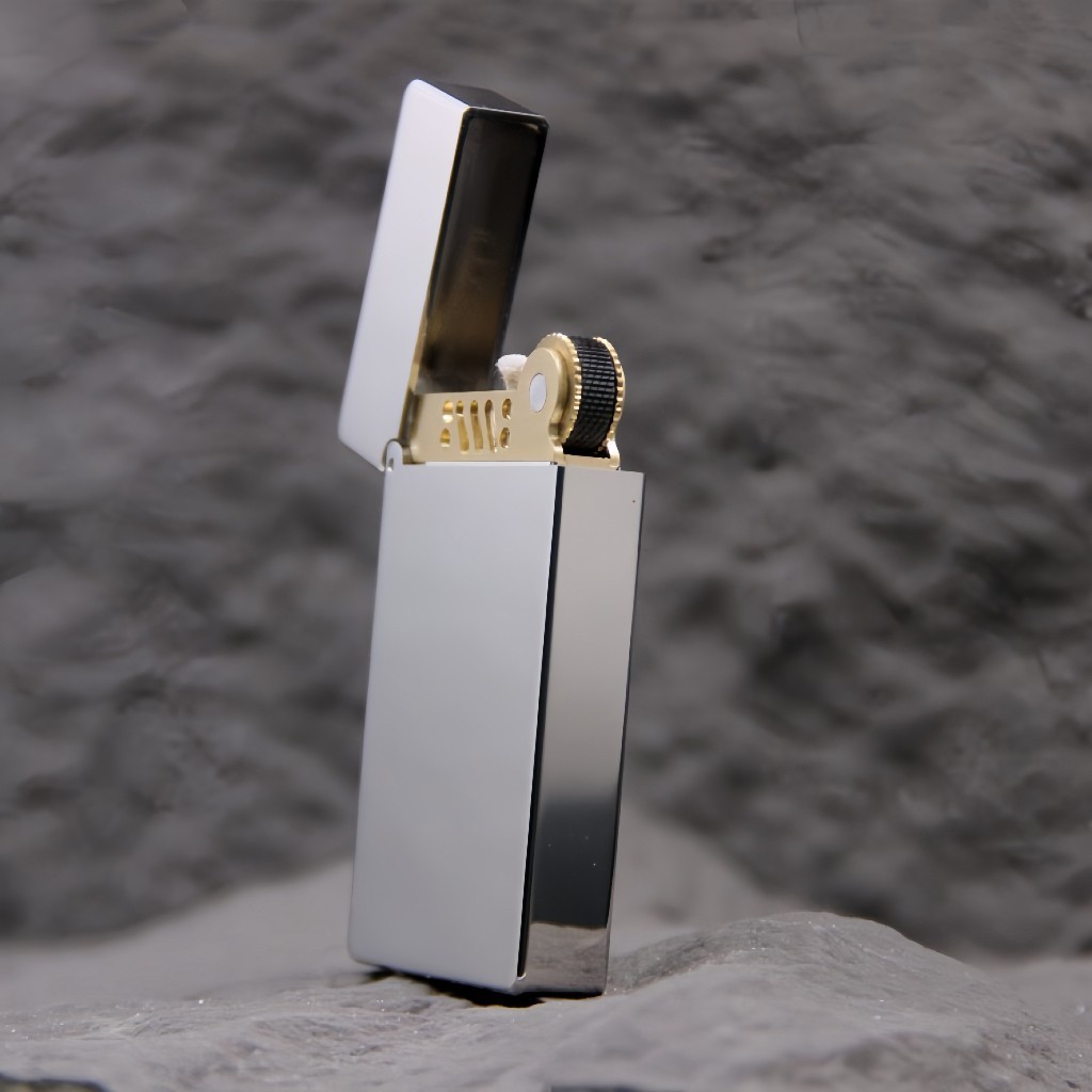 ZORRO Z799 Ultra-Thin White Nickel Refillable Windproof Kerosene Lighter