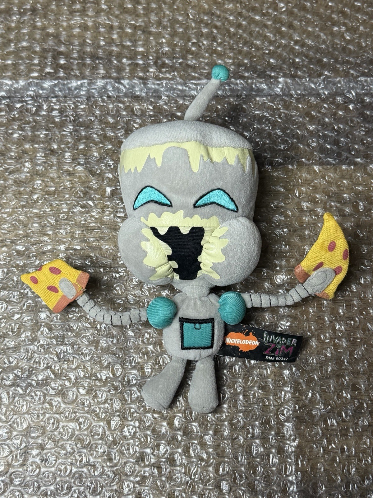 Invader Zim Robot Gir Pizza Plush Vintage 2005 RARE official Nickelodeon merch