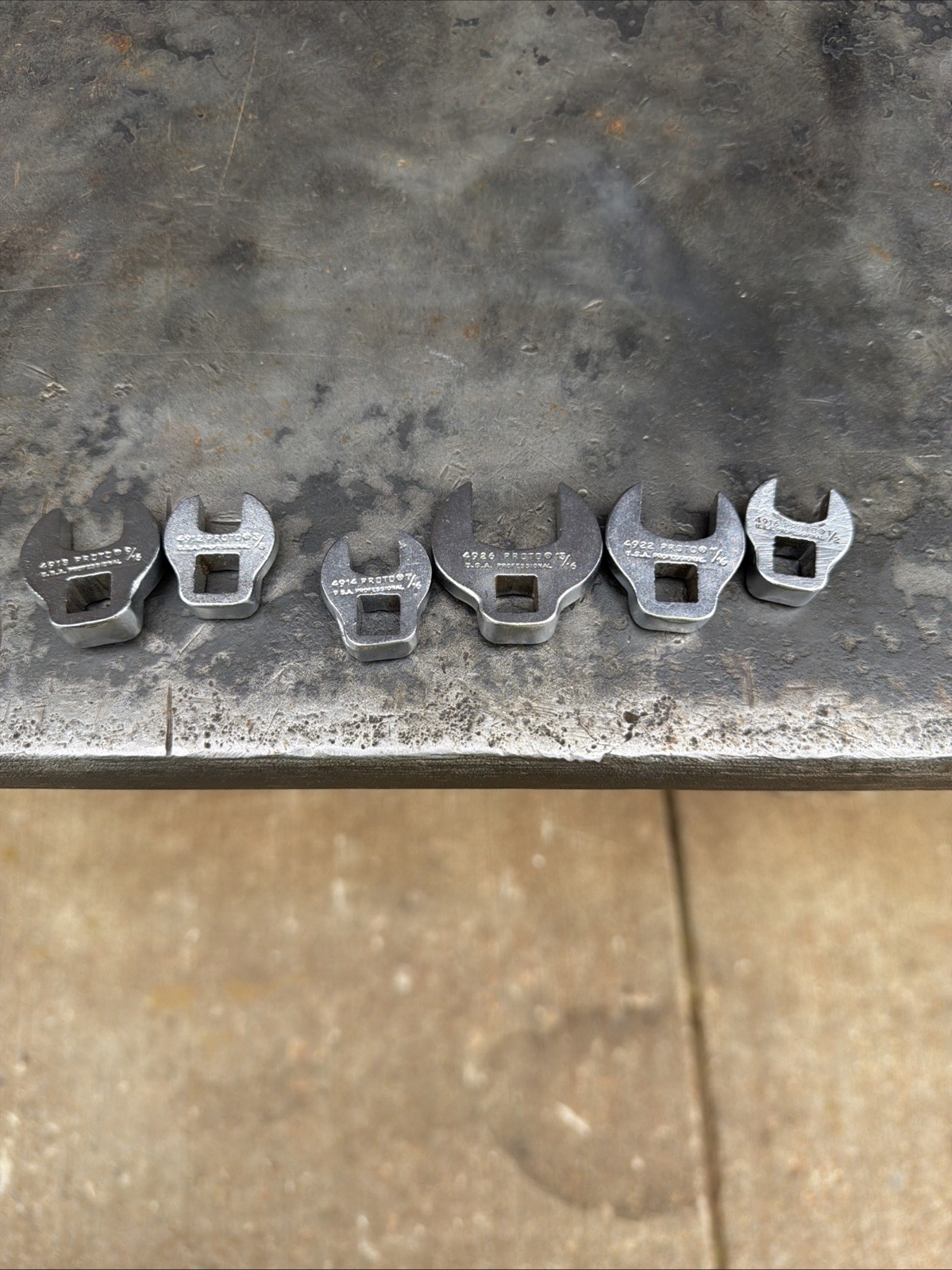 Proto Professional 3/8 Drive Crows Feet 1/2 3/8 9/16 11/16 13/16, 7/16 Wrenches
