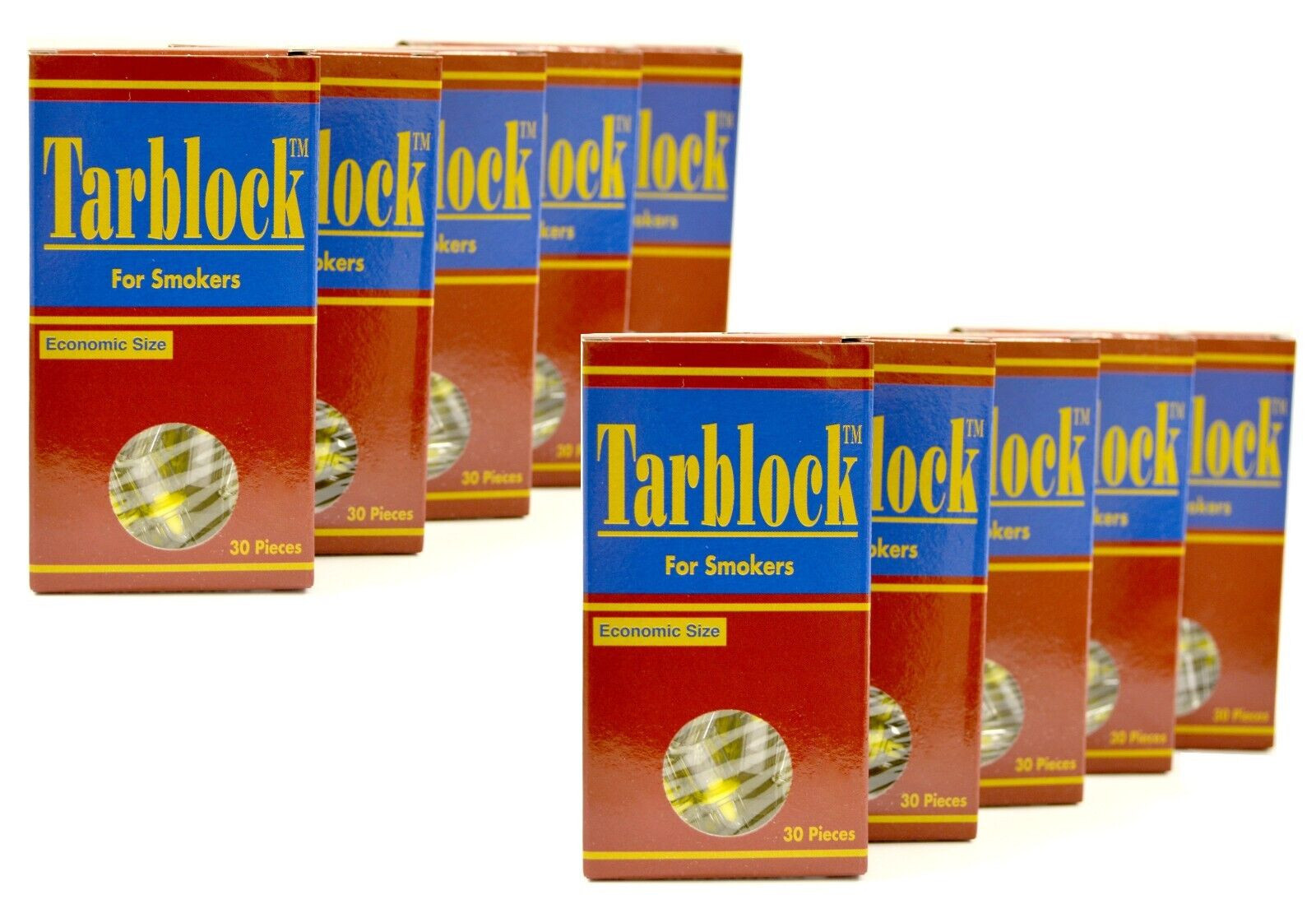 TARBLOCK Cigarette Filter Tips 10 Packs (300 filters) ~Free Shipping (4 HOLES)