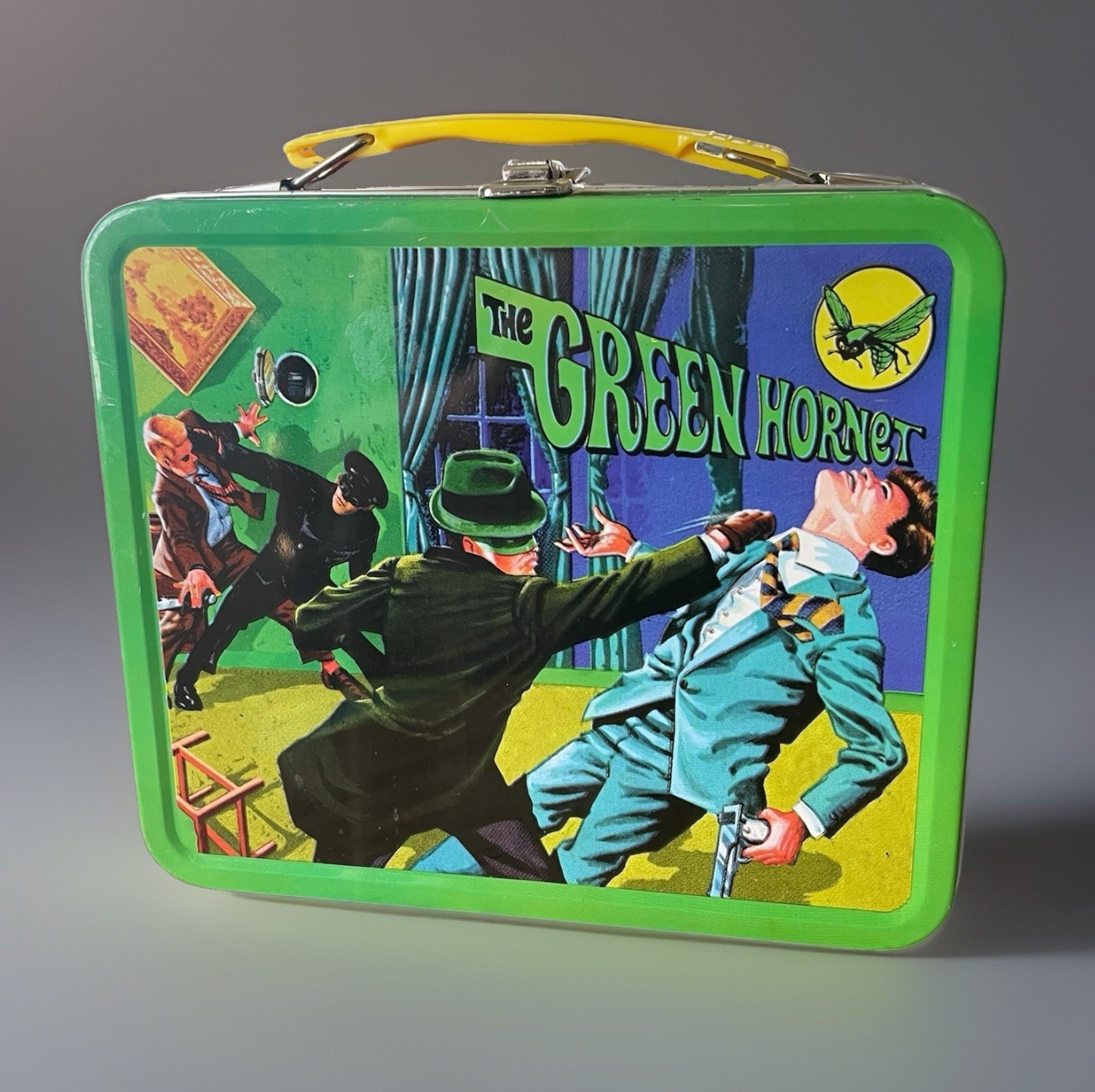Rare Vtg 1998 The Green Hornet Metal Lunch Box Reproduction G Whiz 90s Comics