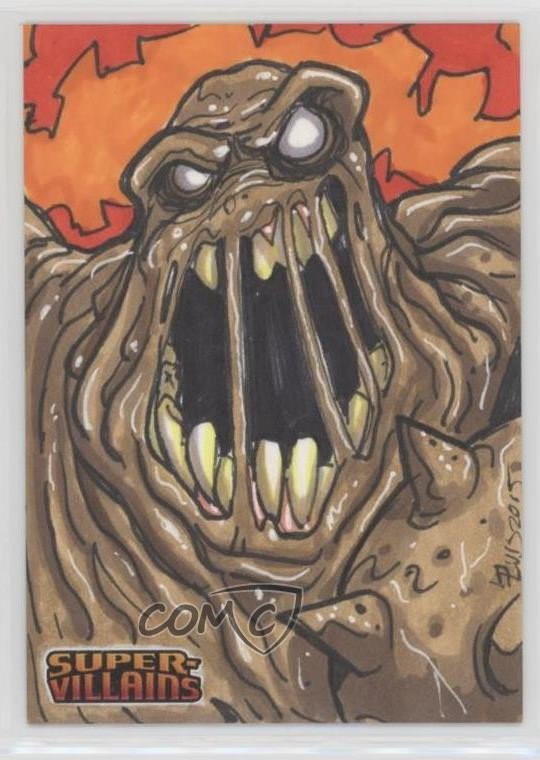 2015 Cryptozoic DC Super Villains 1/1 Clayface Puis Calzada Auto Sketch 2rz